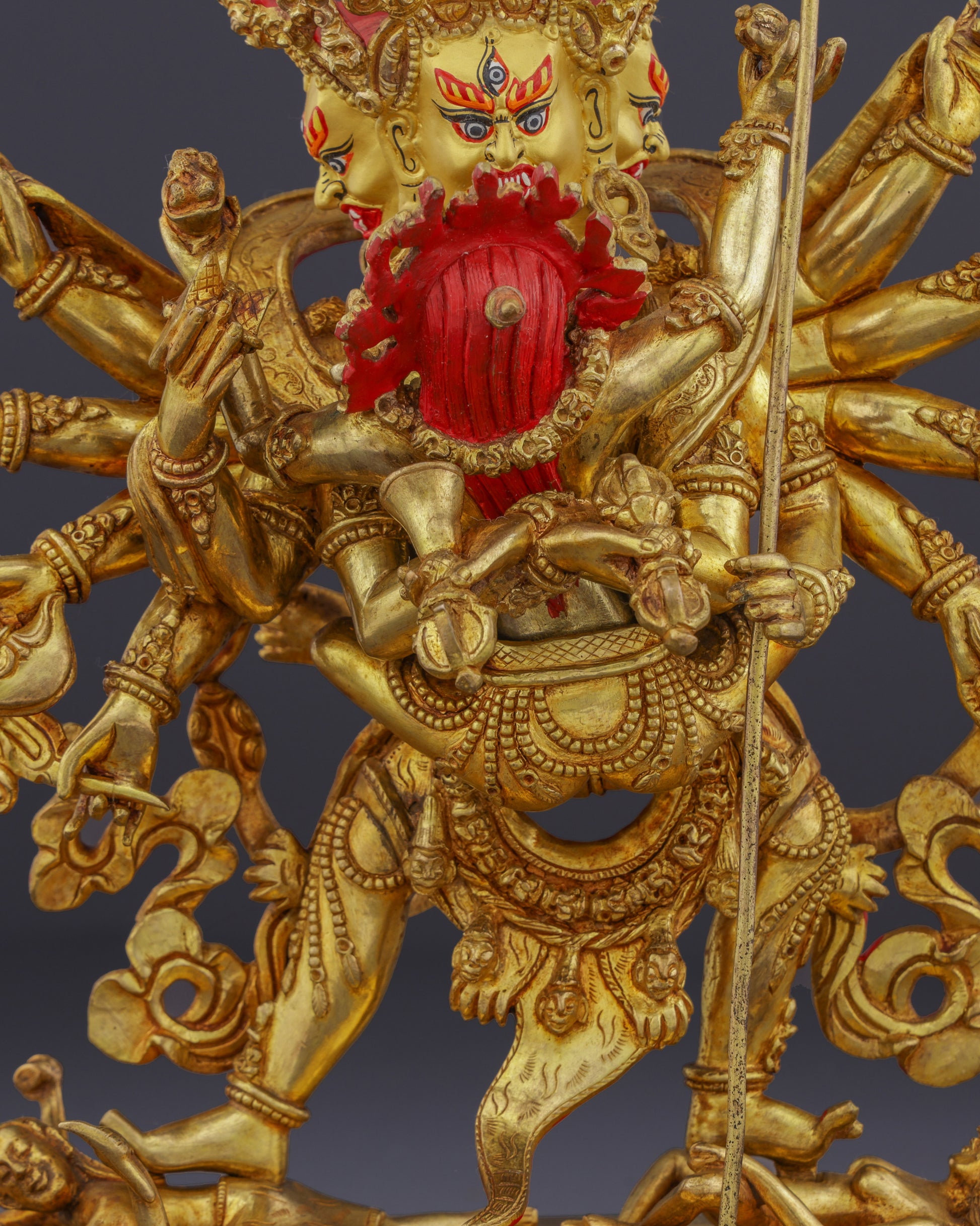 The Divine Embrace | Nepalese Handmade 12-Armed Chakrasamvara Statue - Authentic Handcrafted Statue