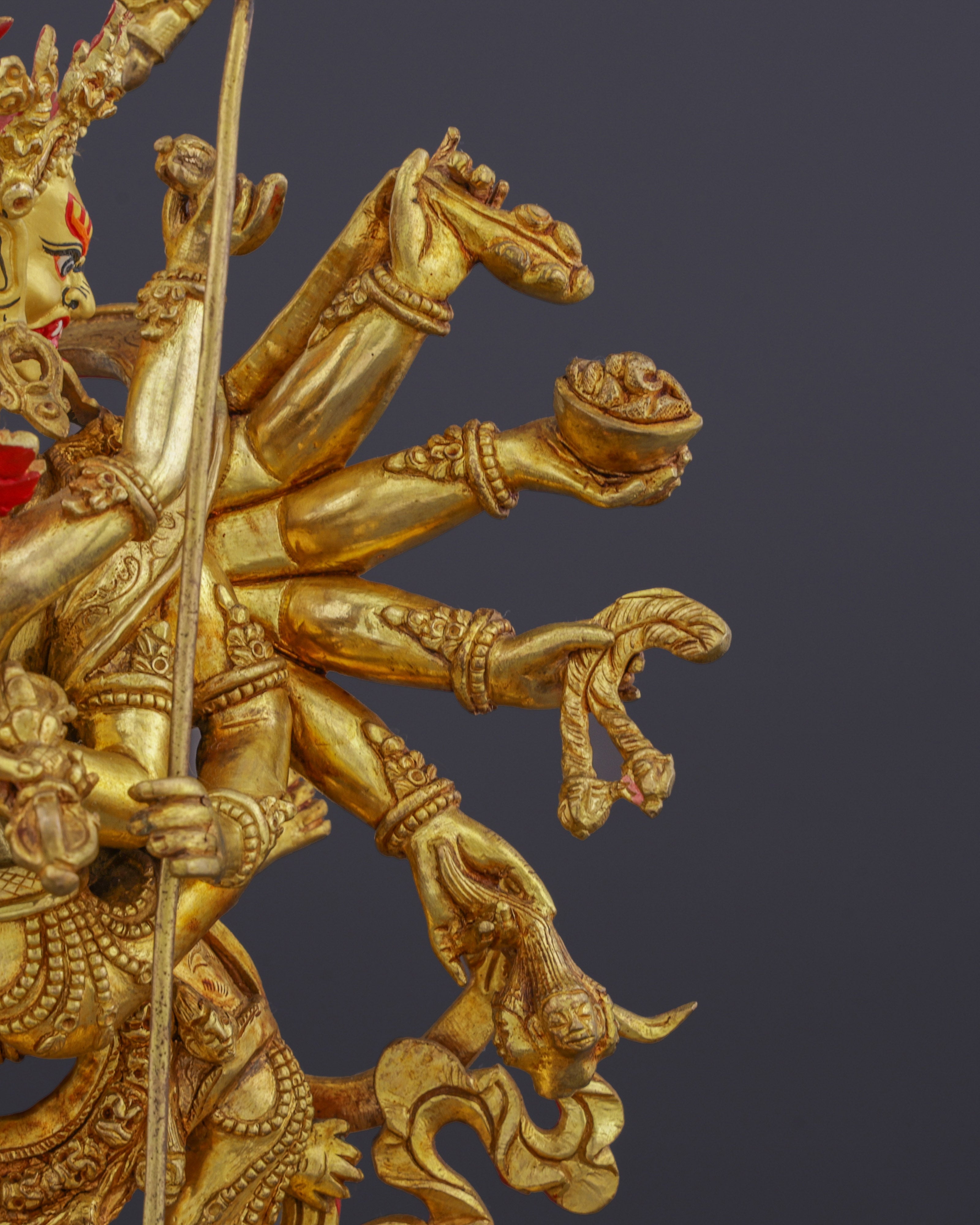 The Divine Embrace | Nepalese Handmade 12-Armed Chakrasamvara Statue