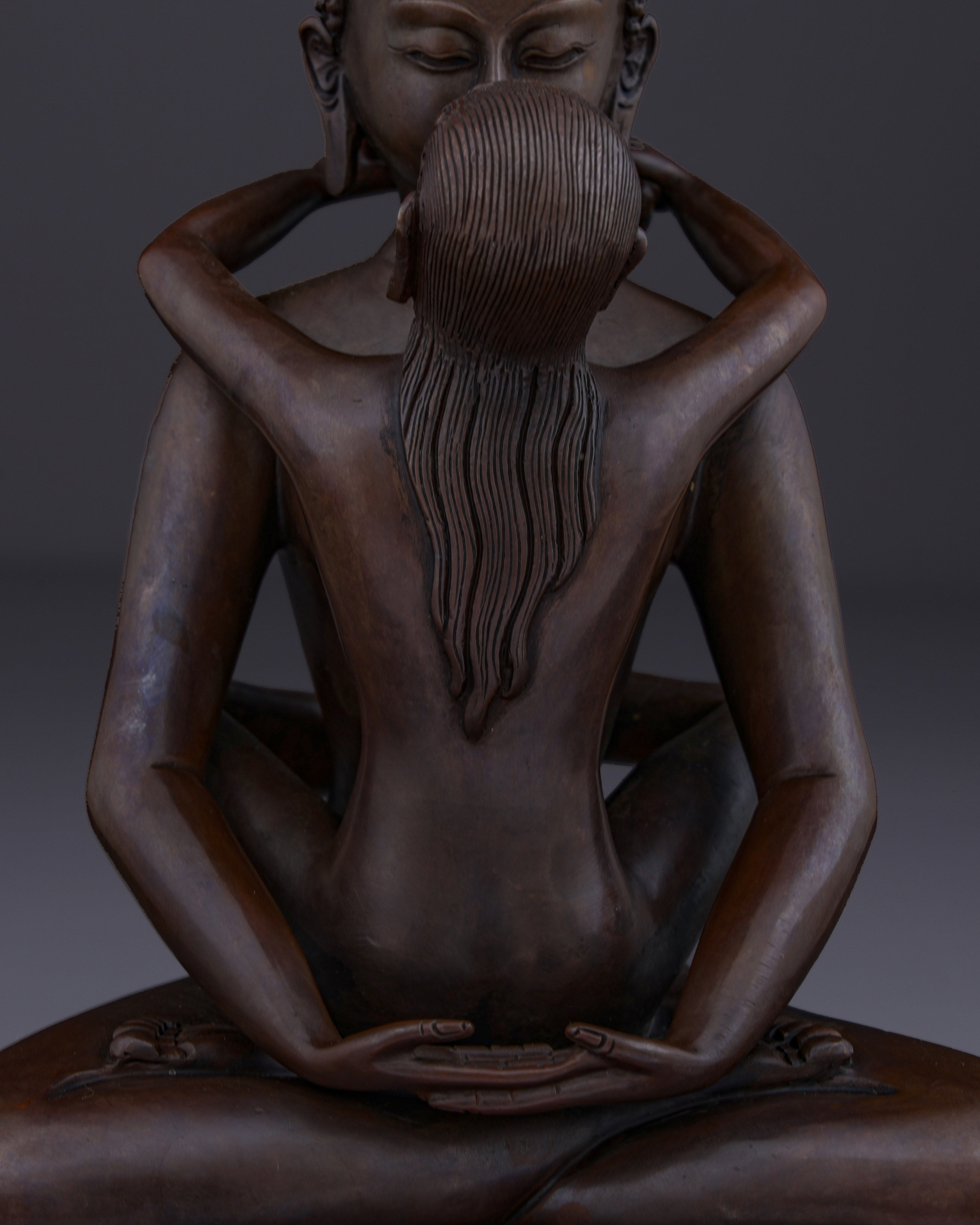 The Primordial Unity | Nepalese Handmade Oxidized Samantabhadra Union with Consort Statue