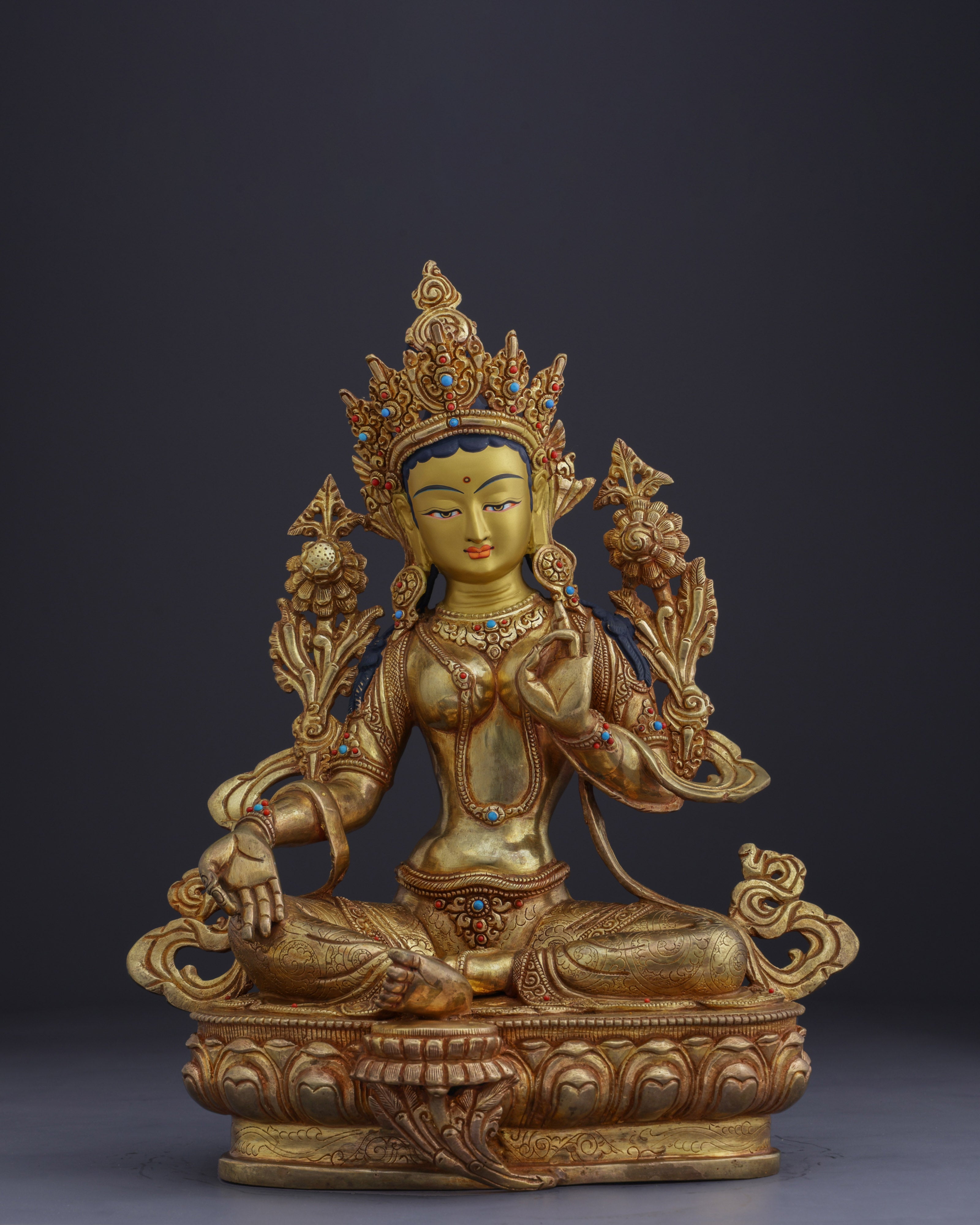 Sacred Green Tara | A Masterpiece of Nepalese Artistry
