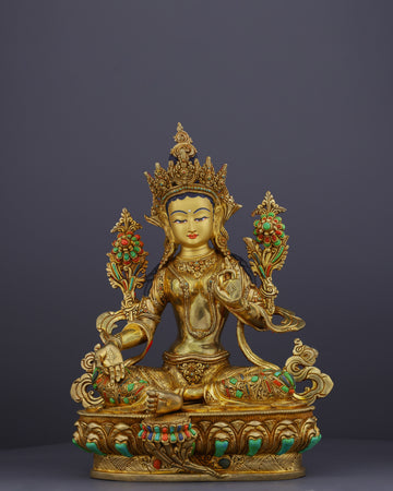 Divine Compassion | The Exquisite Green Tara Handcrafted Statue