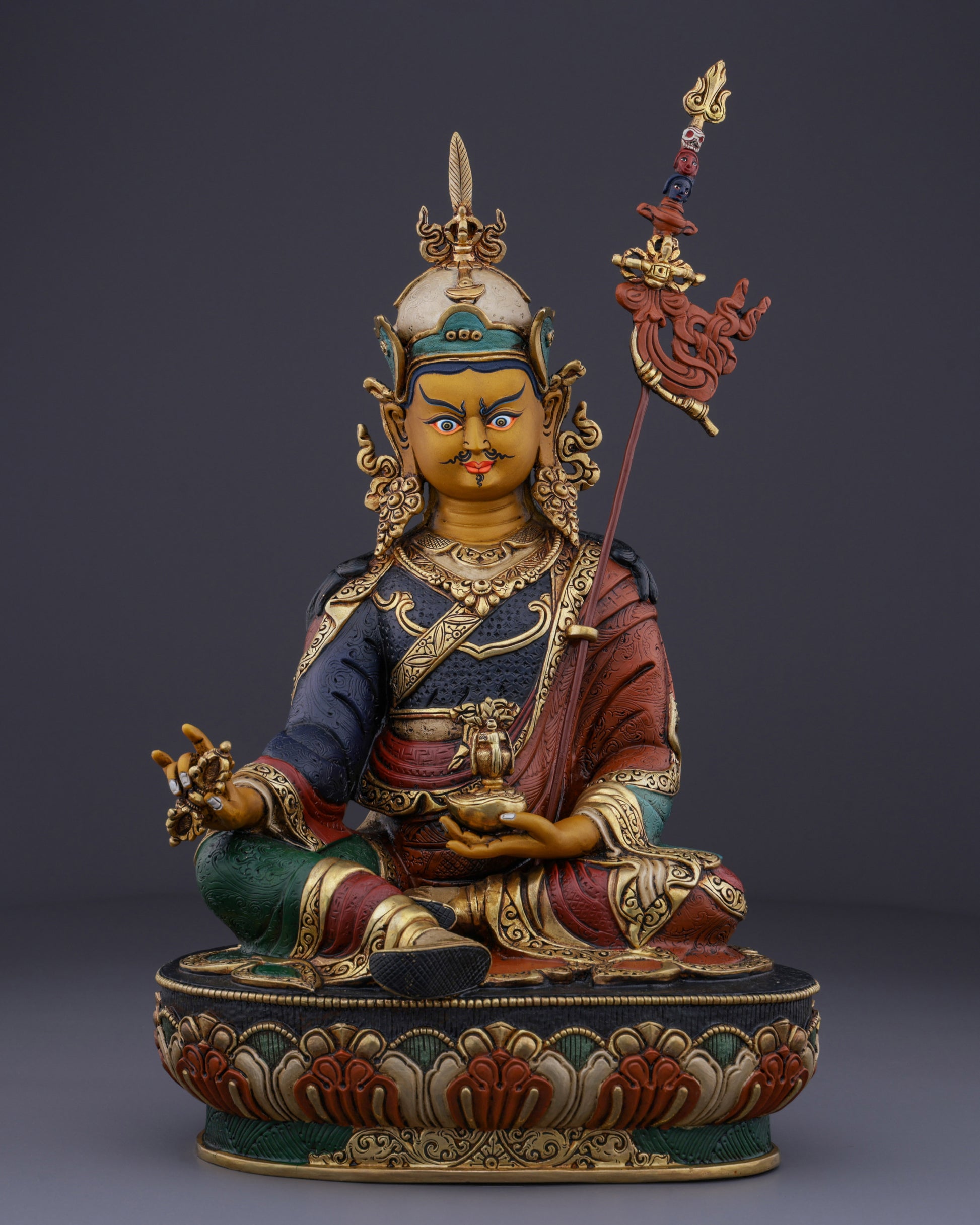 A Sacred Presence | Handcrafted Guru Ringpoche Statue - Authentic Handcrafted Statue