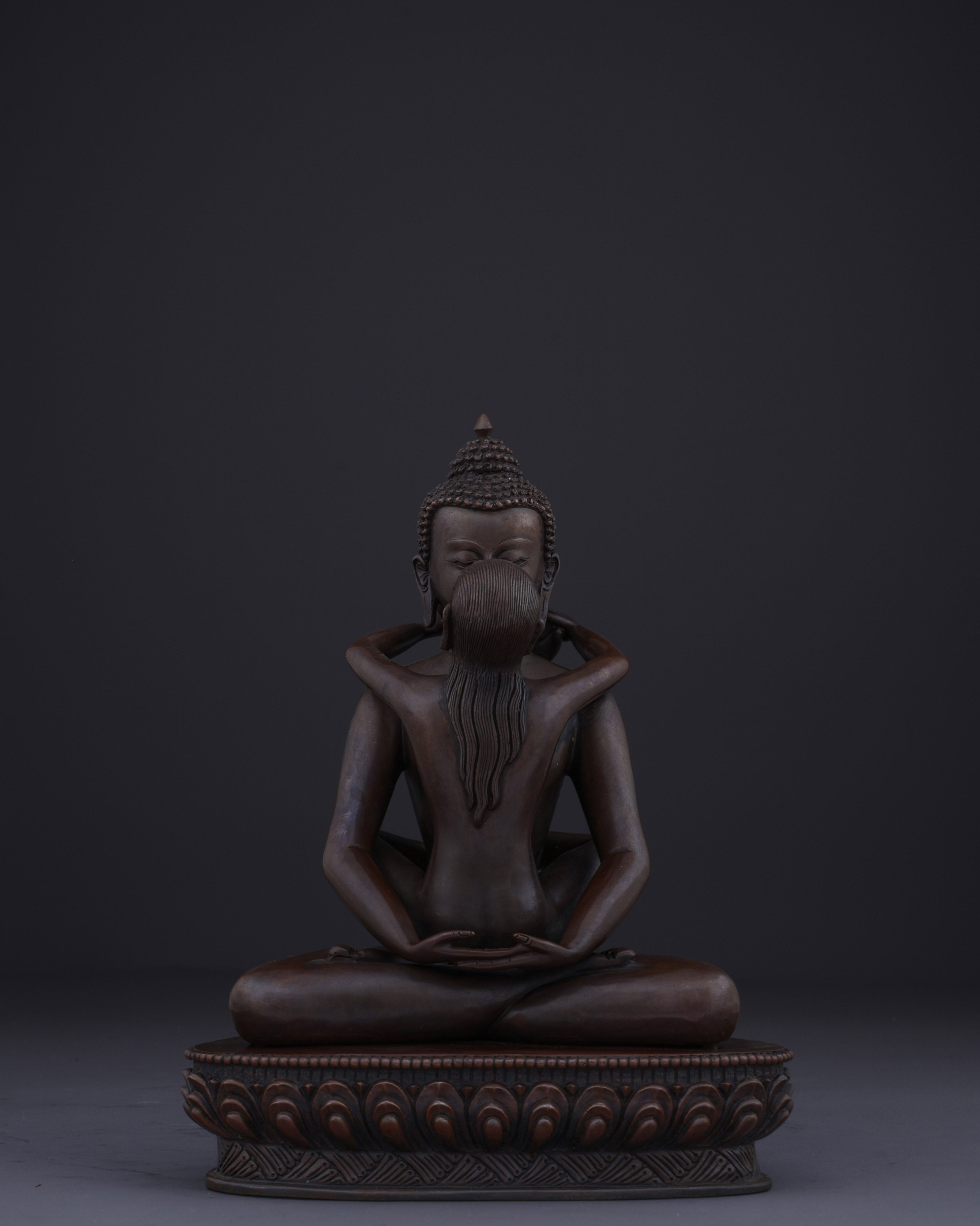 The Primordial Unity | Nepalese Handmade Oxidized Samantabhadra Union with Consort Statue