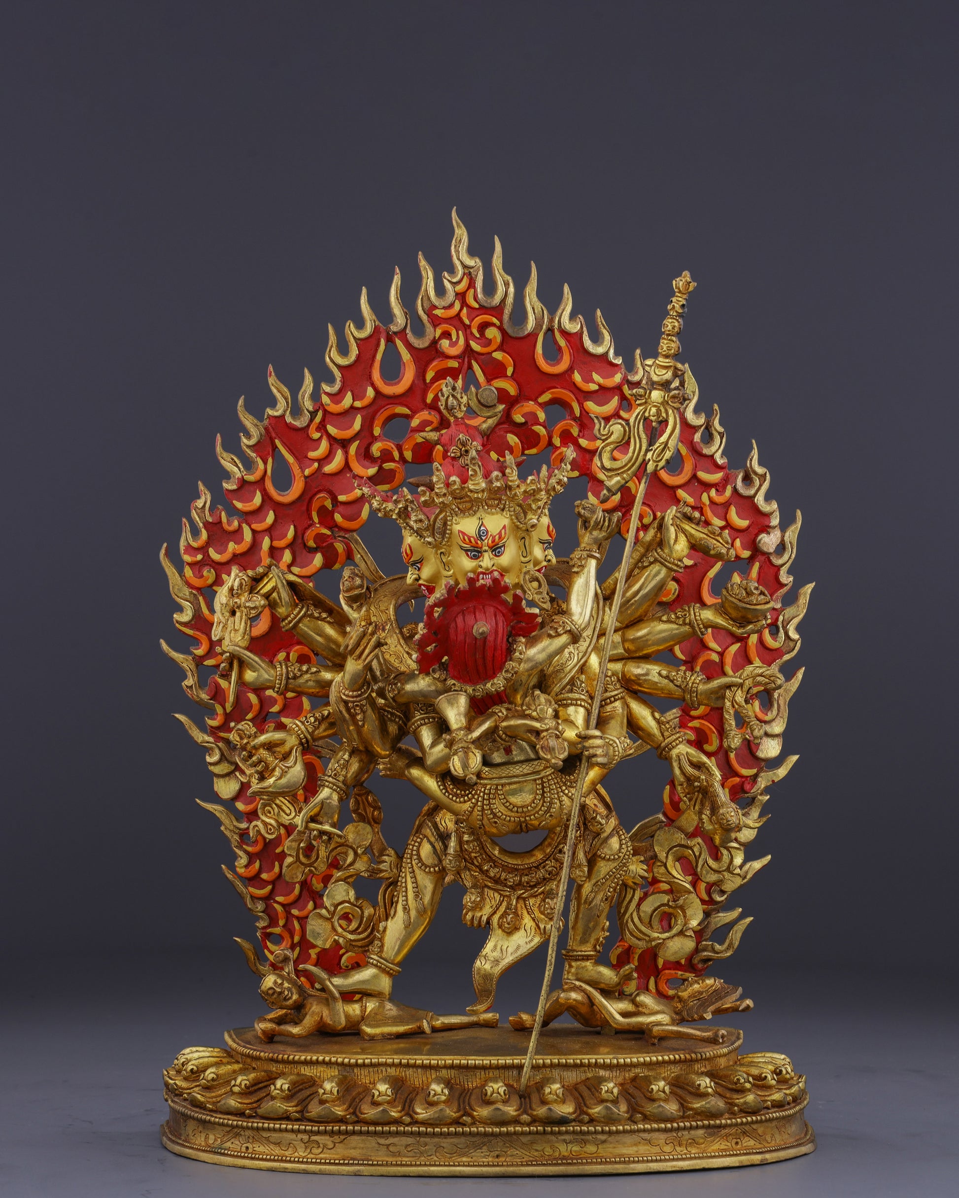 The Divine Embrace | Nepalese Handmade 12-Armed Chakrasamvara Statue - Authentic Handcrafted Statue