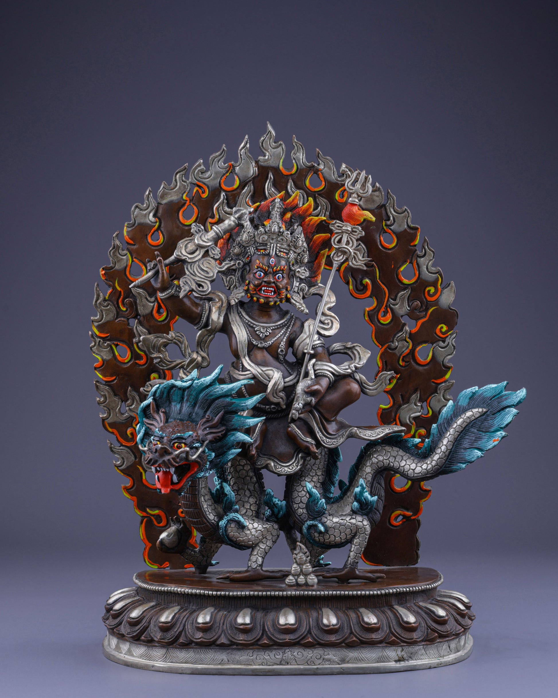 Sacred White Dzambhala | Guardian of Prosperity and Wisdom - Authentic Handcrafted Statue