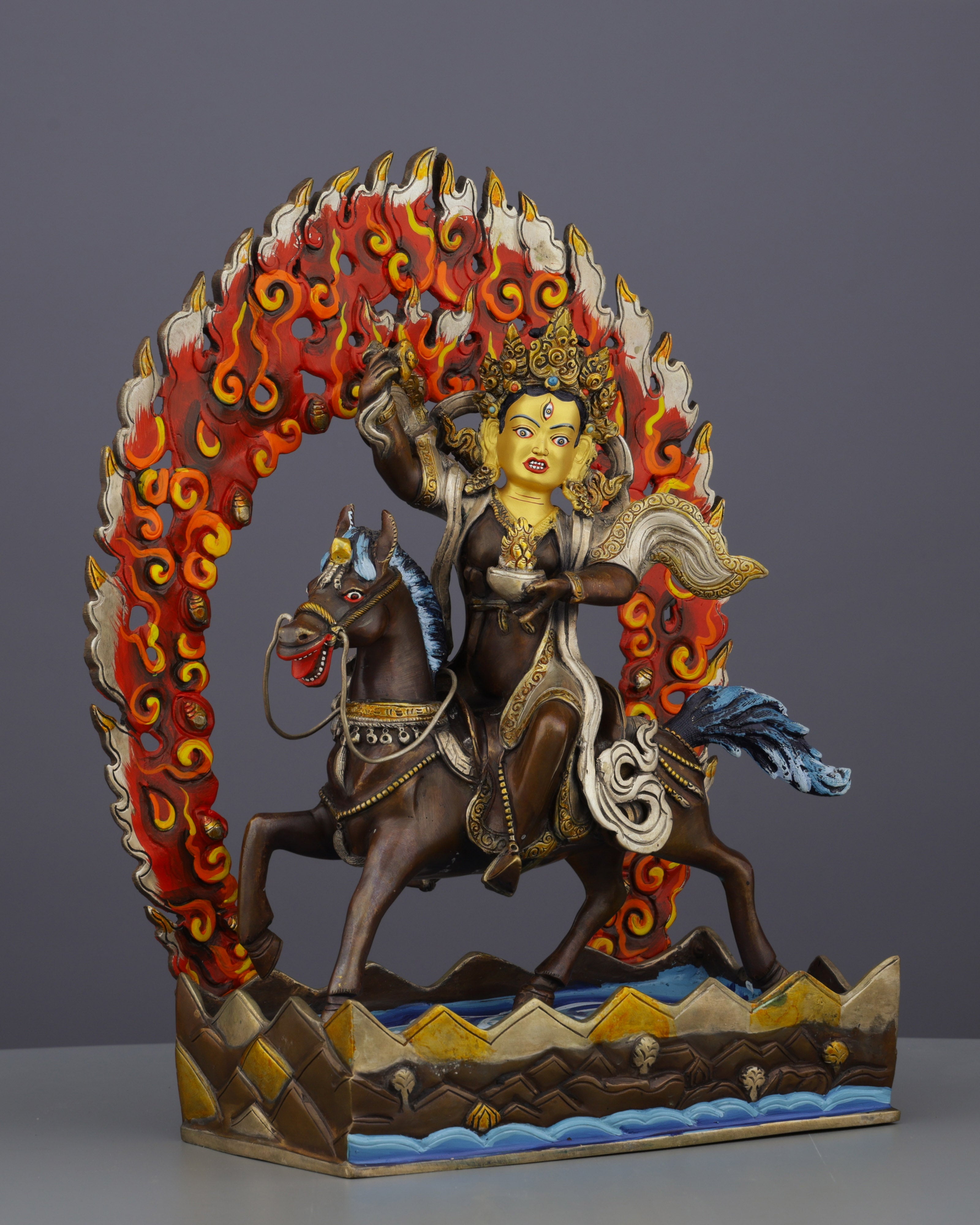 Oxidized Achi Chokyi Drolma Statue | Handcrafted Tibetan Buddhist Dharma Protector