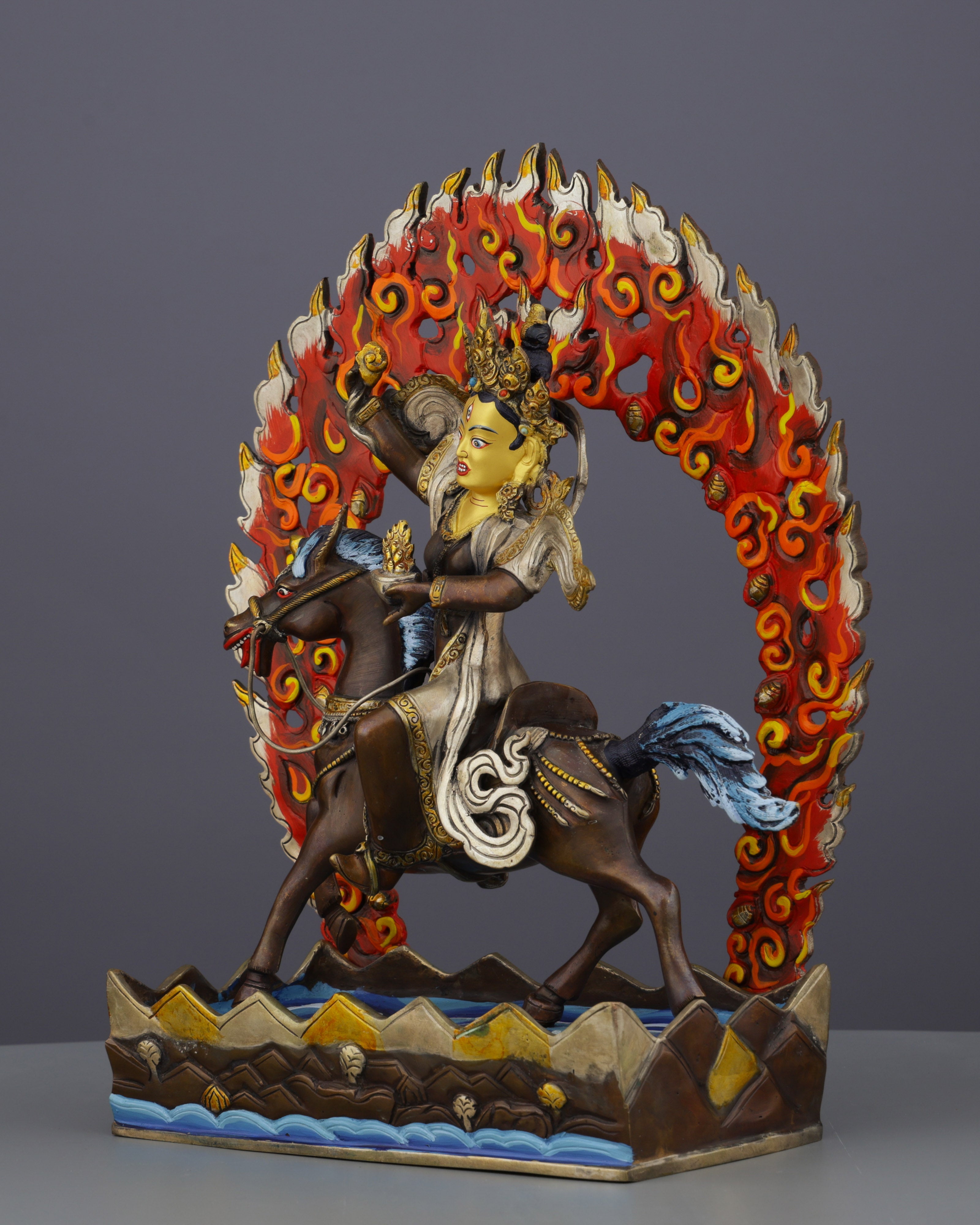 Oxidized Achi Chokyi Drolma Statue | Handcrafted Tibetan Buddhist Dharma Protector