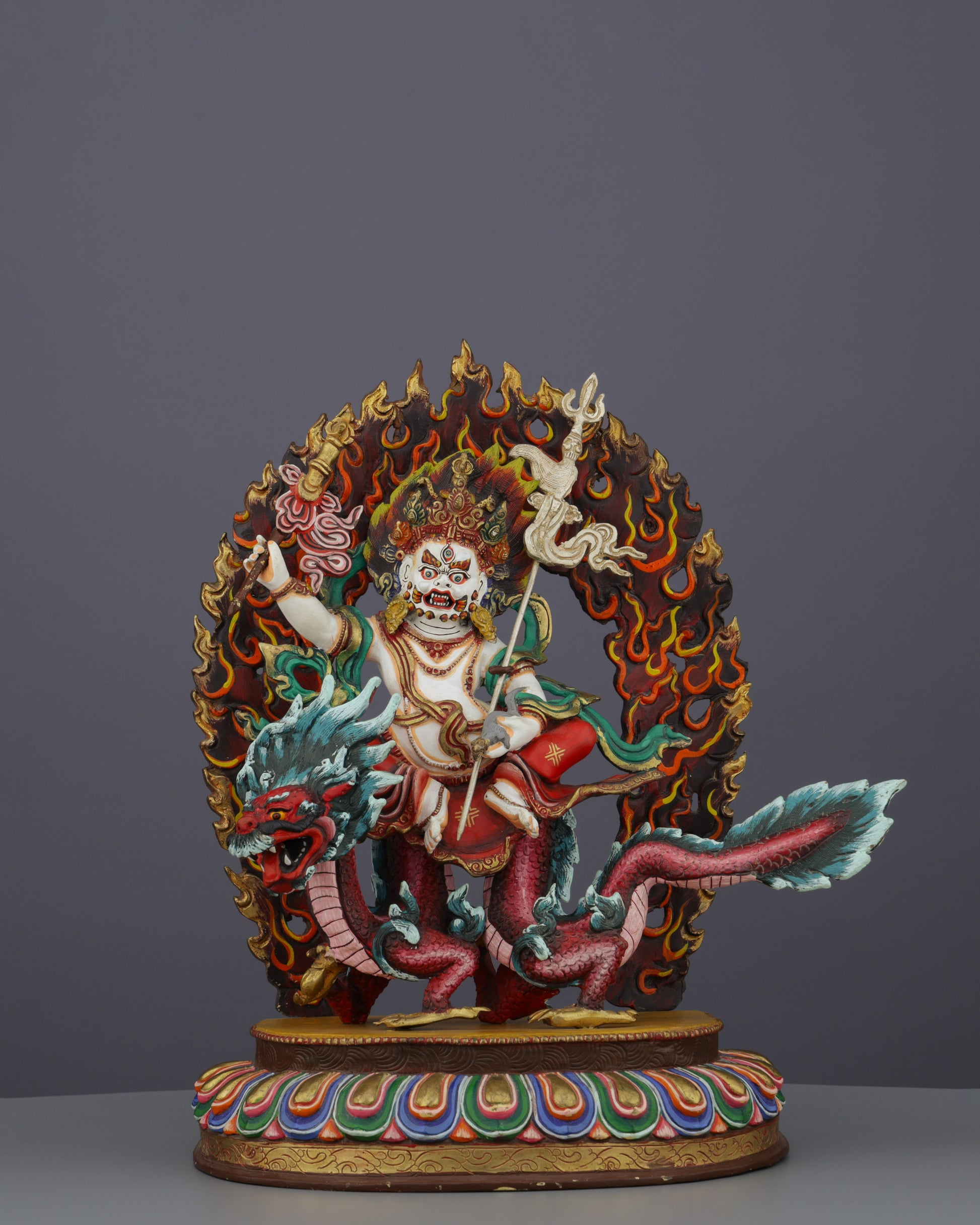 White Dzambhala Statue | Divine Bestower of Wealth and Prosperity - Authentic Handcrafted Statue