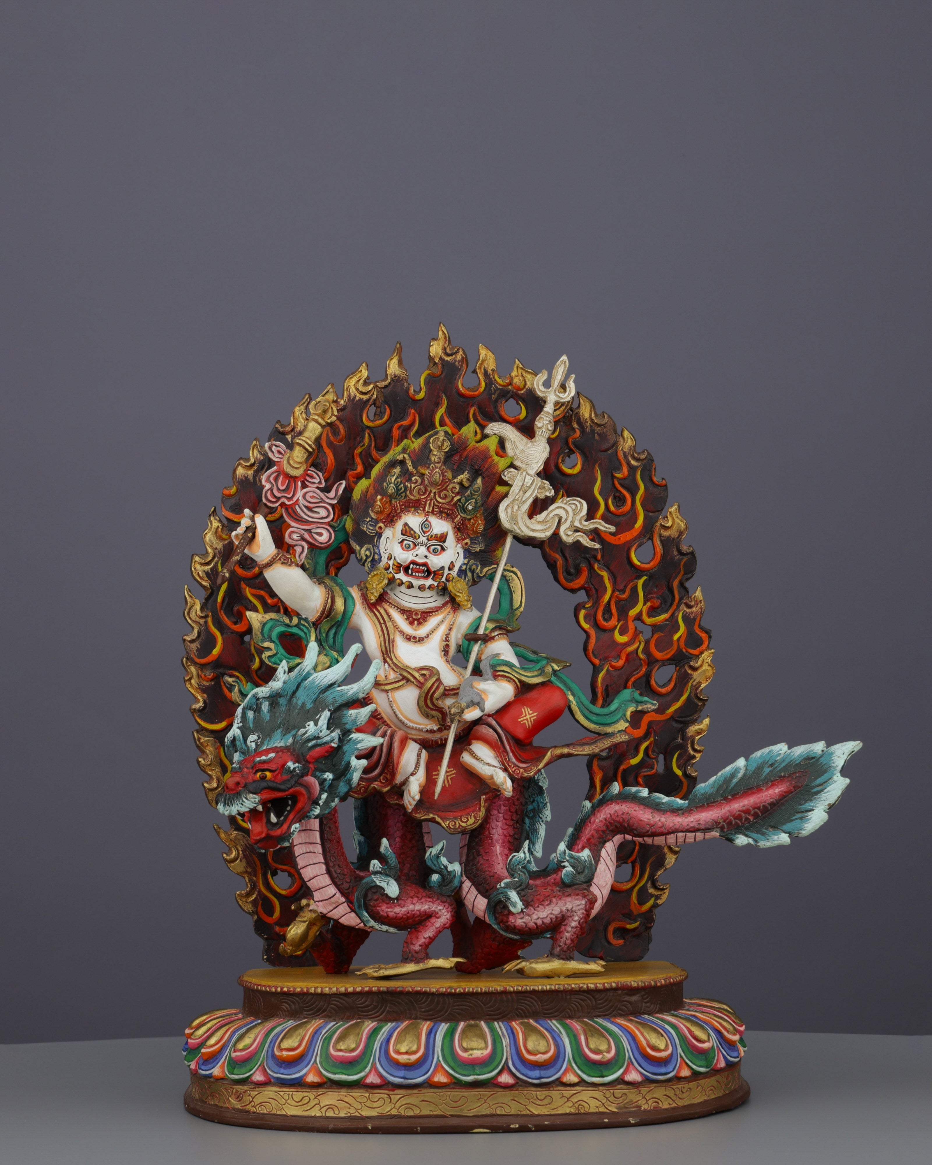 White Dzambhala Statue | Divine Bestower of Wealth and Prosperity