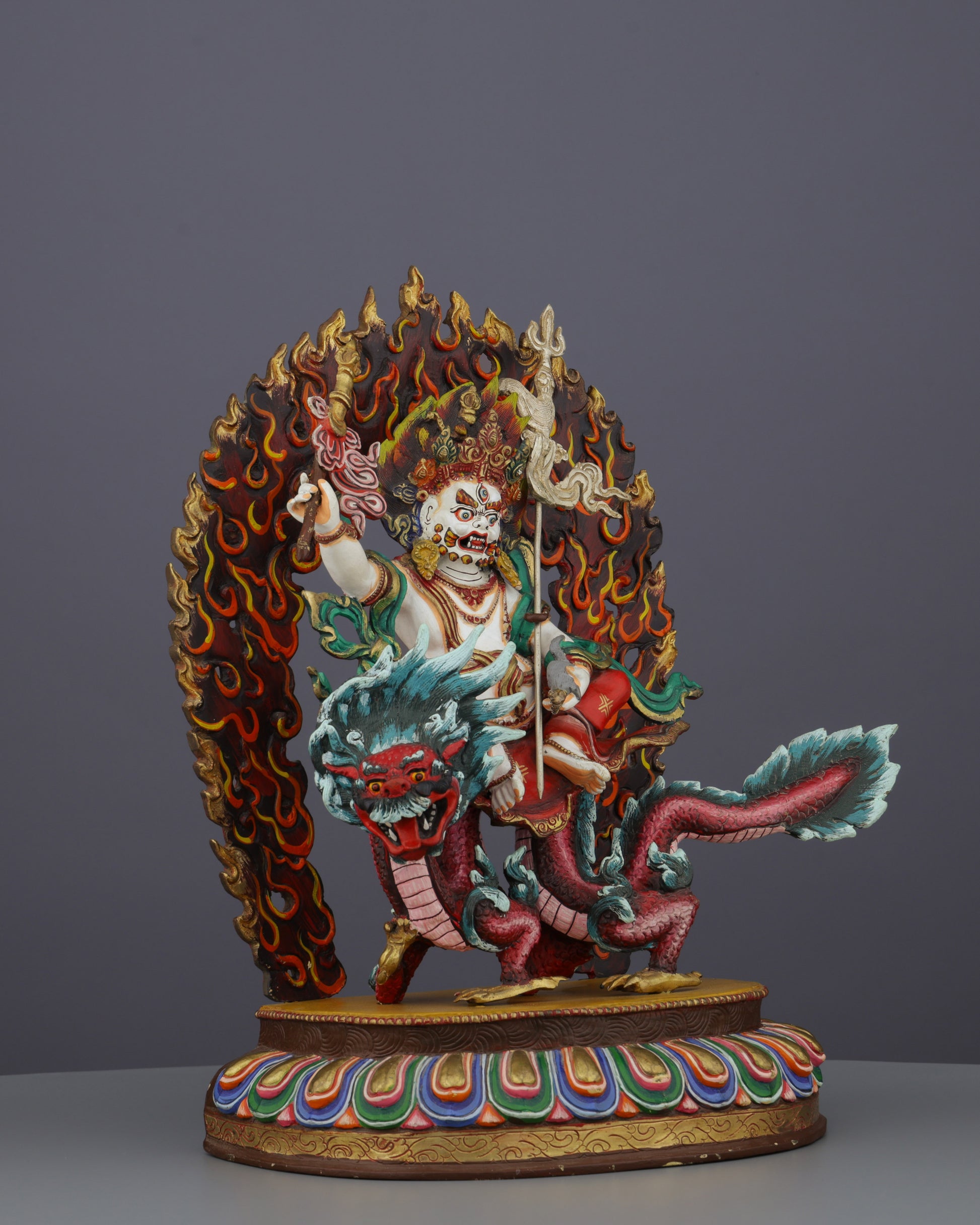 White Dzambhala Statue | Divine Bestower of Wealth and Prosperity - Authentic Handcrafted Statue