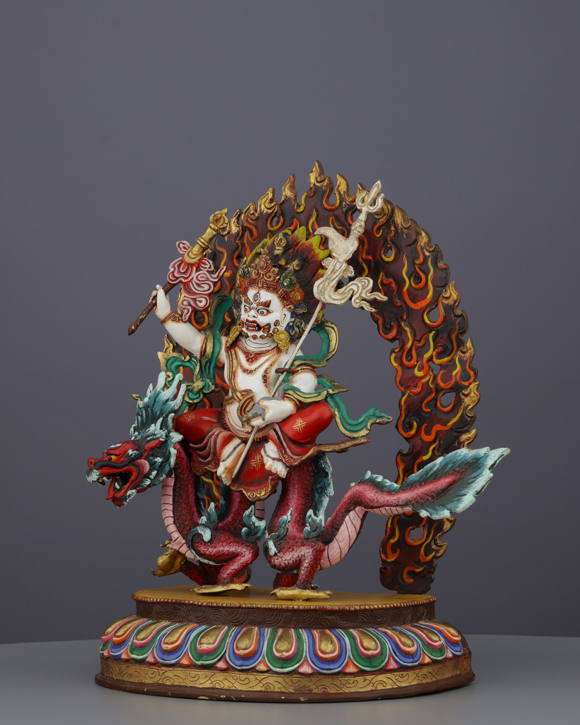 White Dzambhala Statue | Divine Bestower of Wealth and Prosperity - Authentic Handcrafted Statue