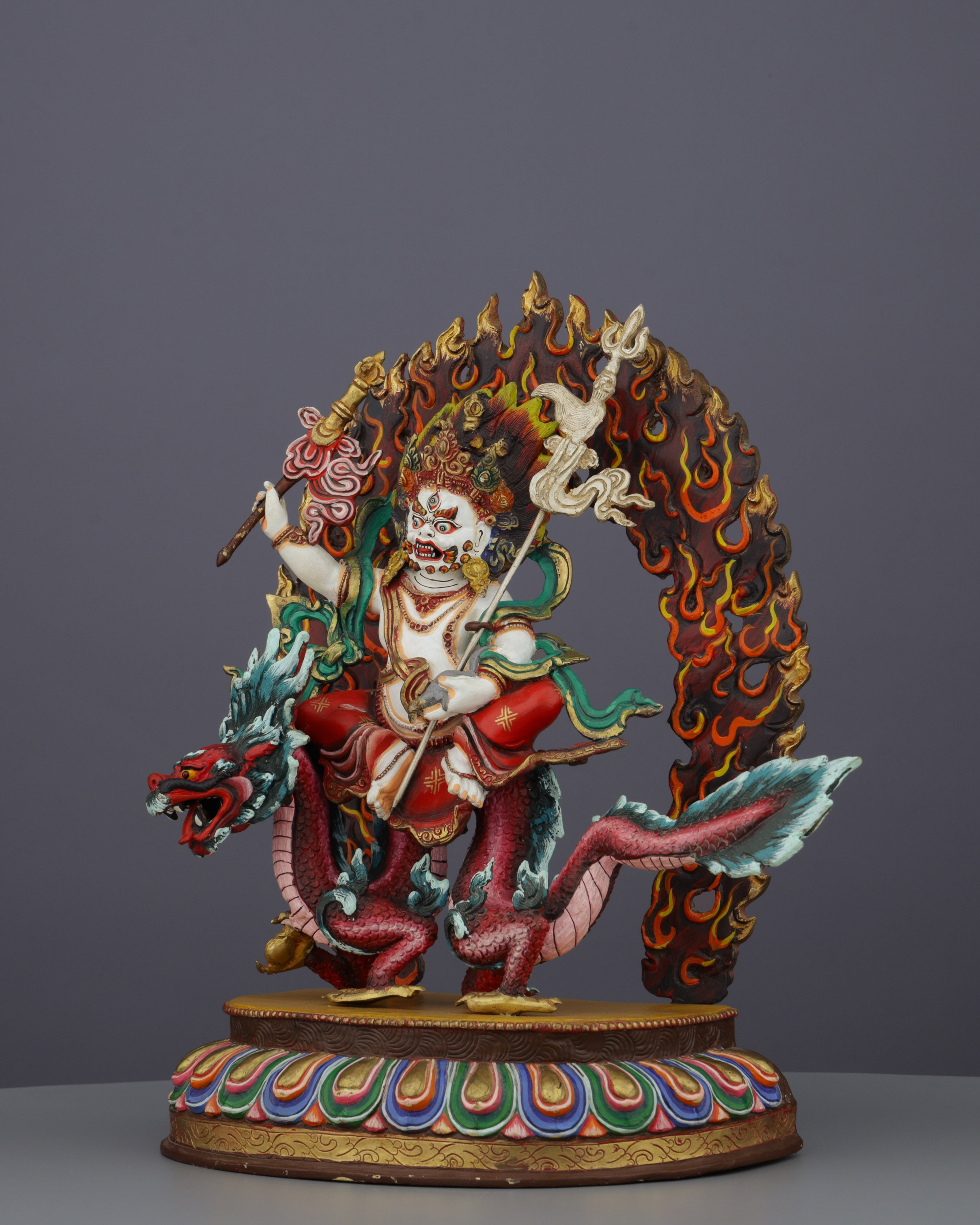White Dzambhala Statue | Divine Bestower of Wealth and Prosperity