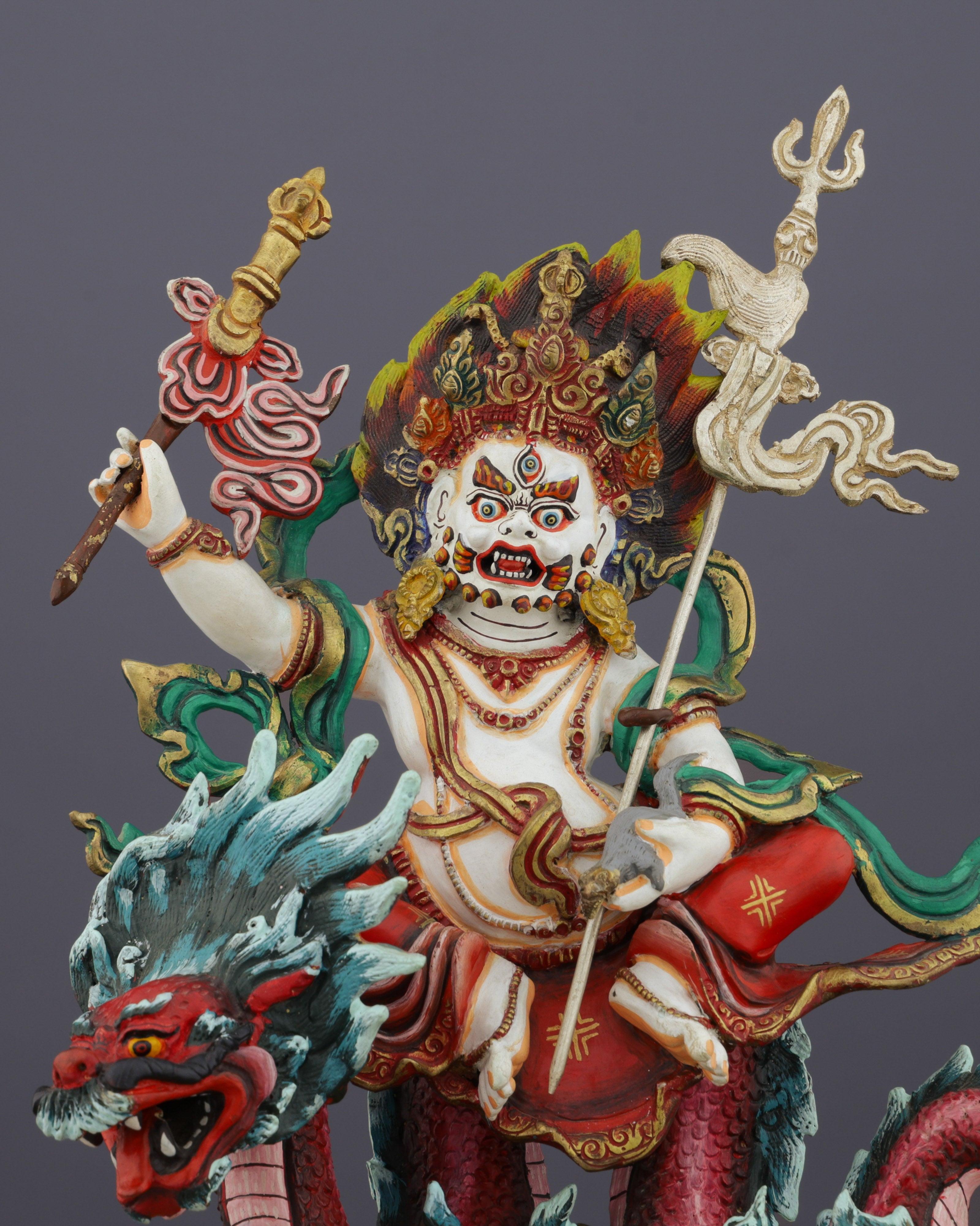 White Dzambhala Statue | Divine Bestower of Wealth and Prosperity
