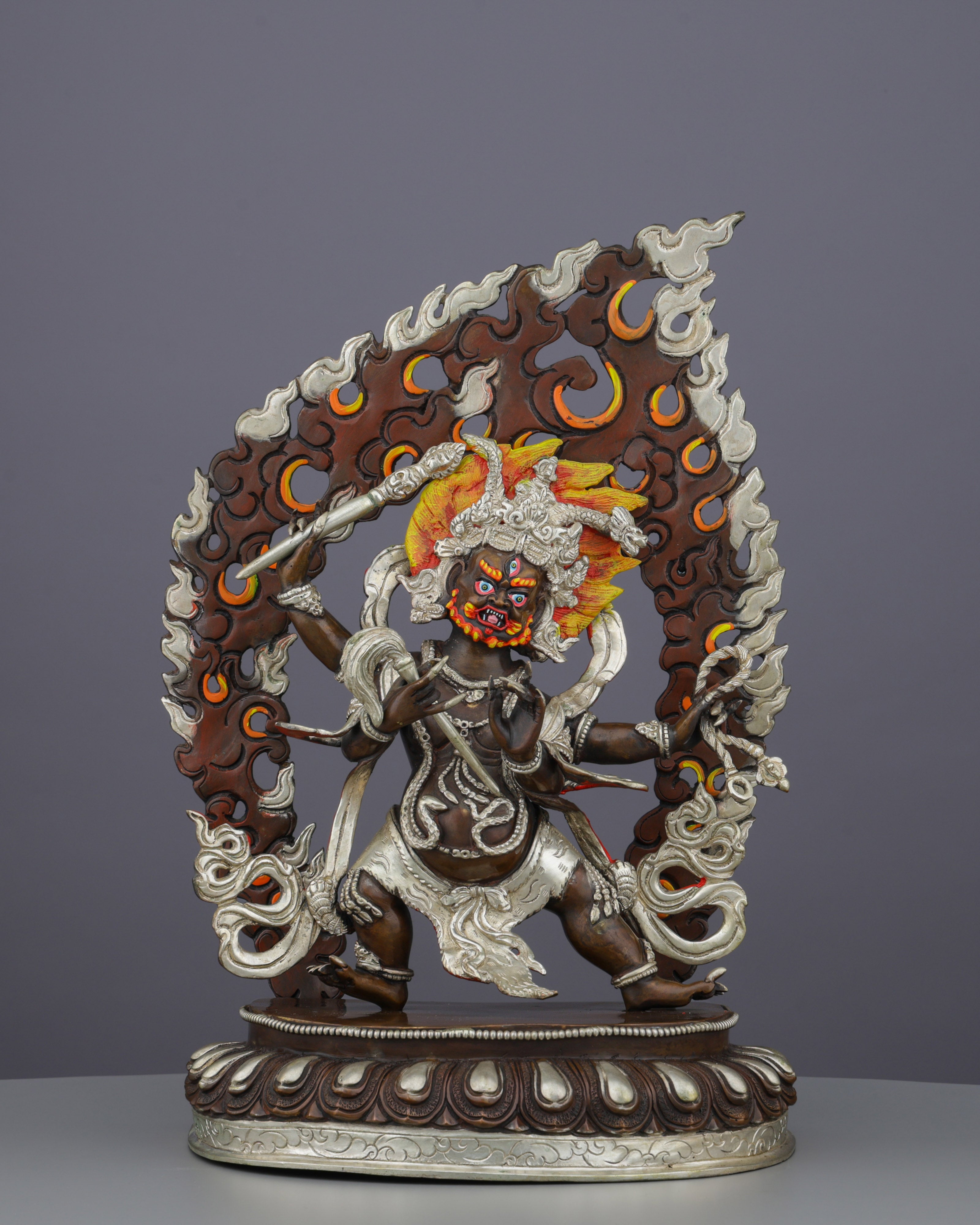 Four Armed Mahakala Statue | The Supreme Protector of Dharma