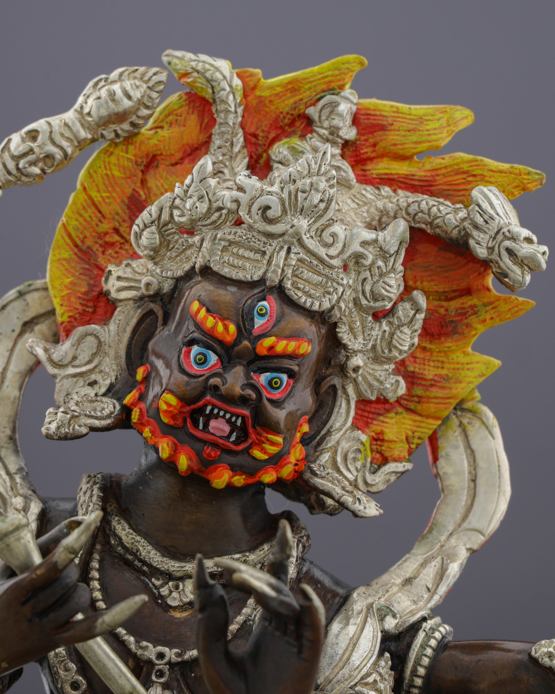 Four Armed Mahakala Statue | The Supreme Protector of Dharma - Authentic Handcrafted Statue
