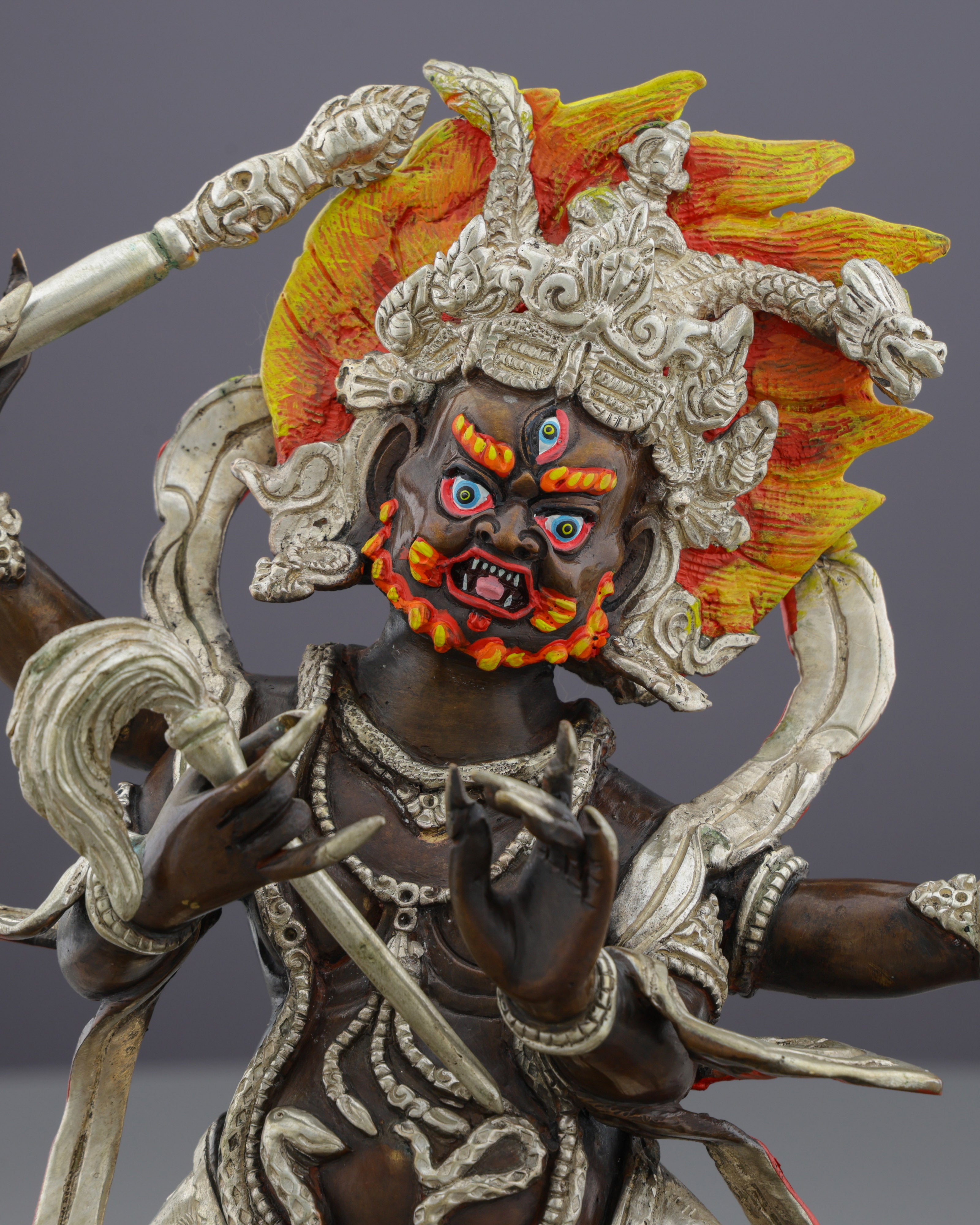 Four Armed Mahakala Statue | The Supreme Protector of Dharma