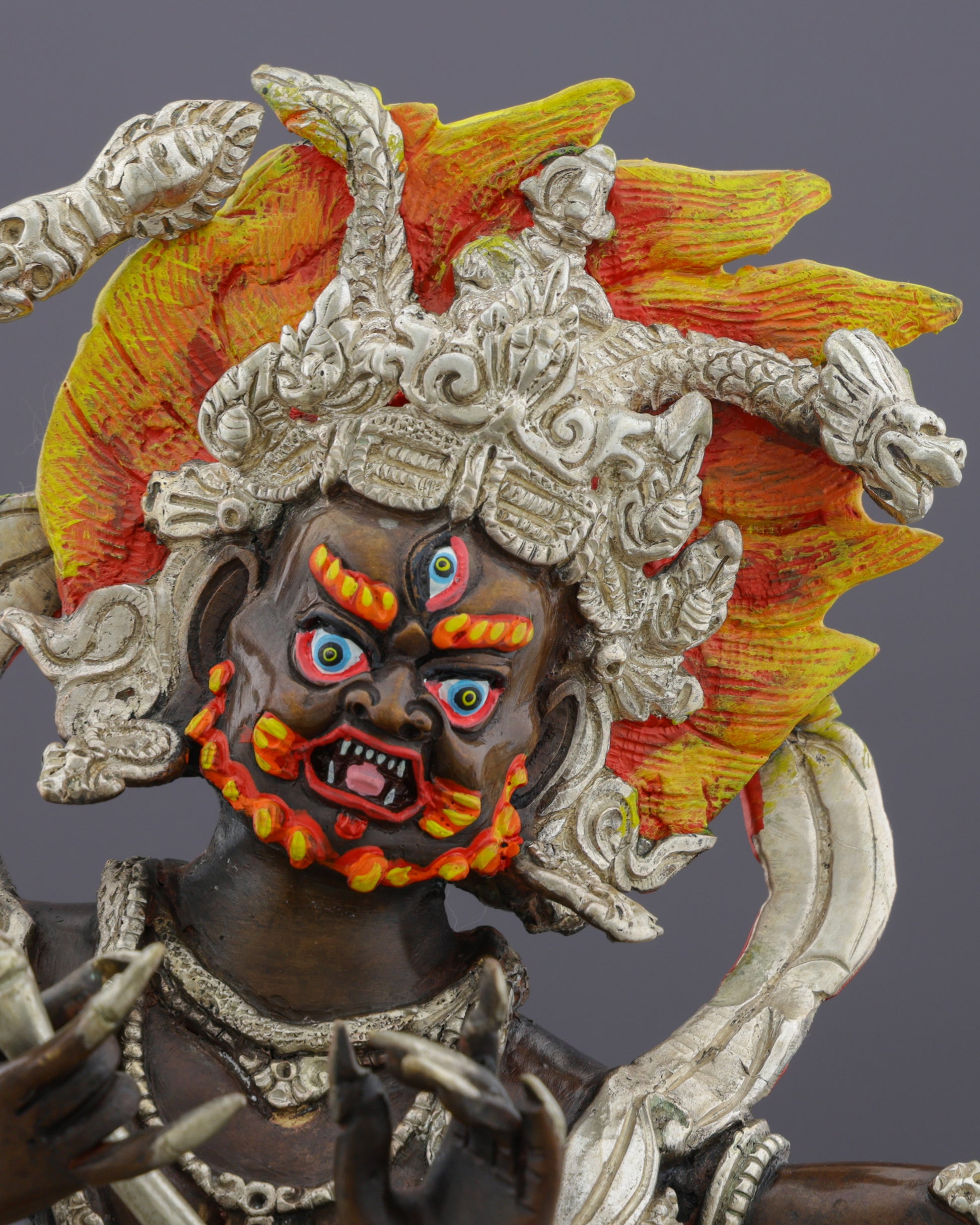 Four Armed Mahakala Statue | The Supreme Protector of Dharma - Authentic Handcrafted Statue