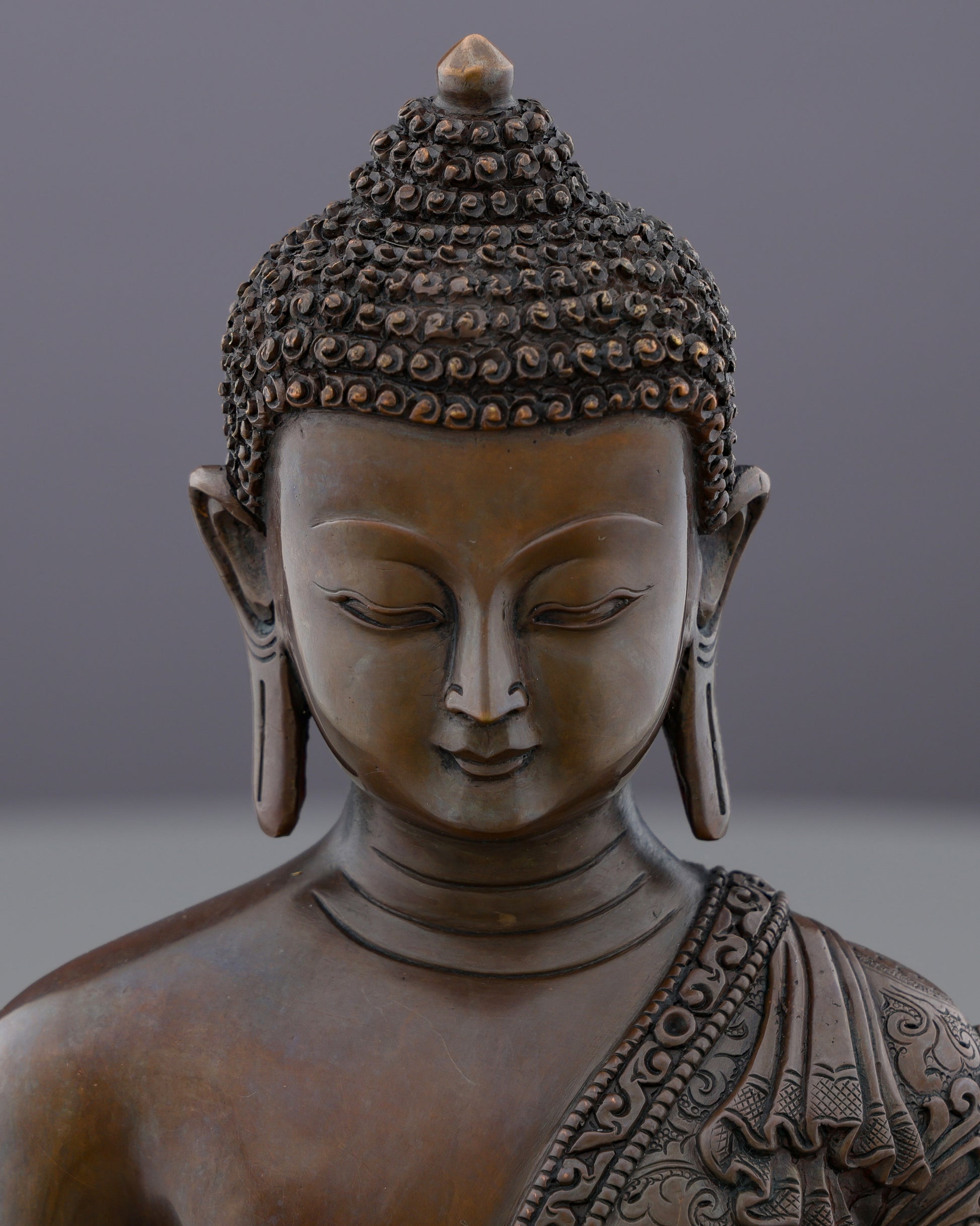 Oxidized Sakyamuni Buddha | Timeless Elegance in Nepalese Bronze Artistry - Authentic Handcrafted Statue