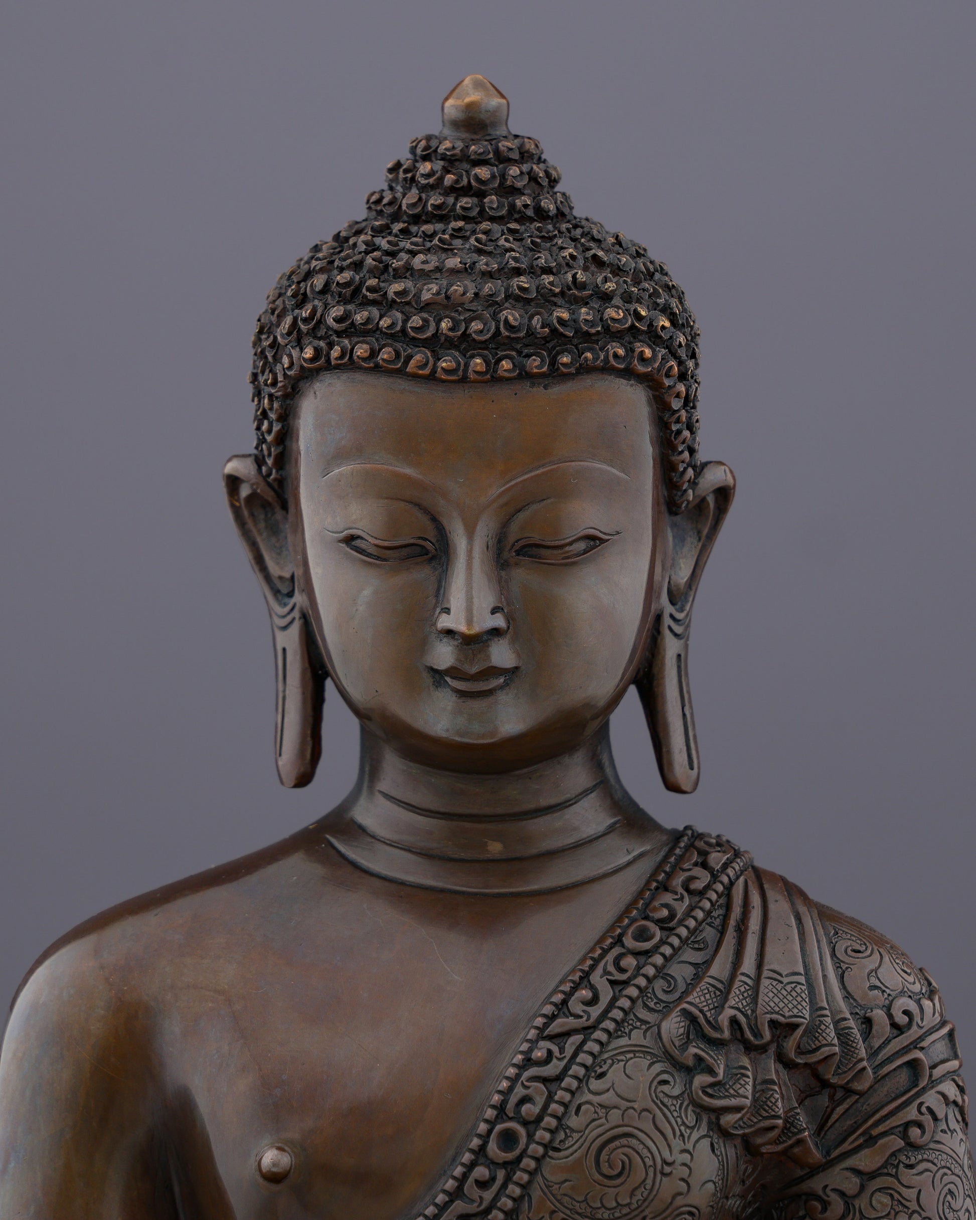 Oxidized Sakyamuni Buddha | Timeless Elegance in Nepalese Bronze Artistry - Authentic Handcrafted Statue