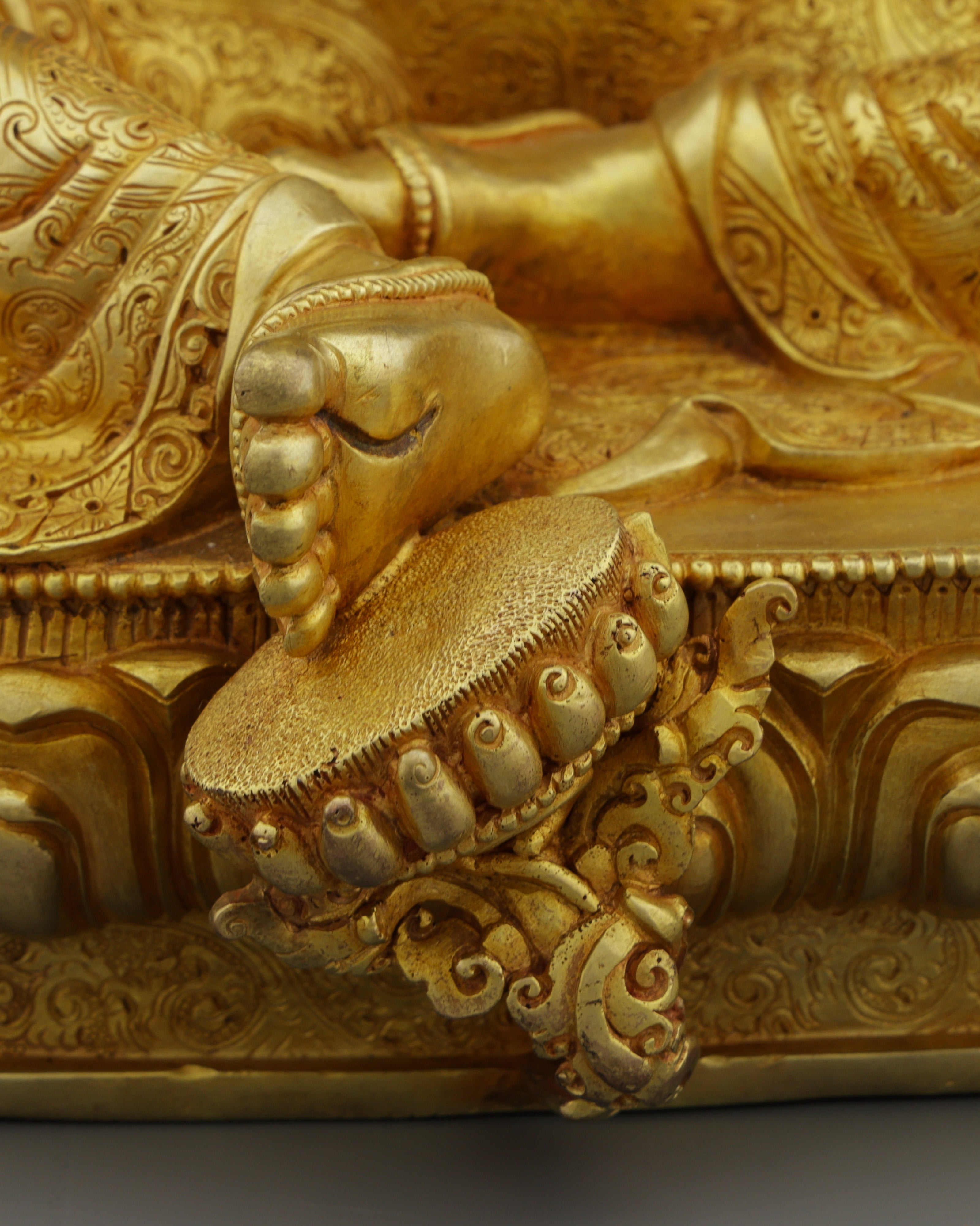 Radiant Green Tara Statue | The Compassionate Protectress in Pure Gold