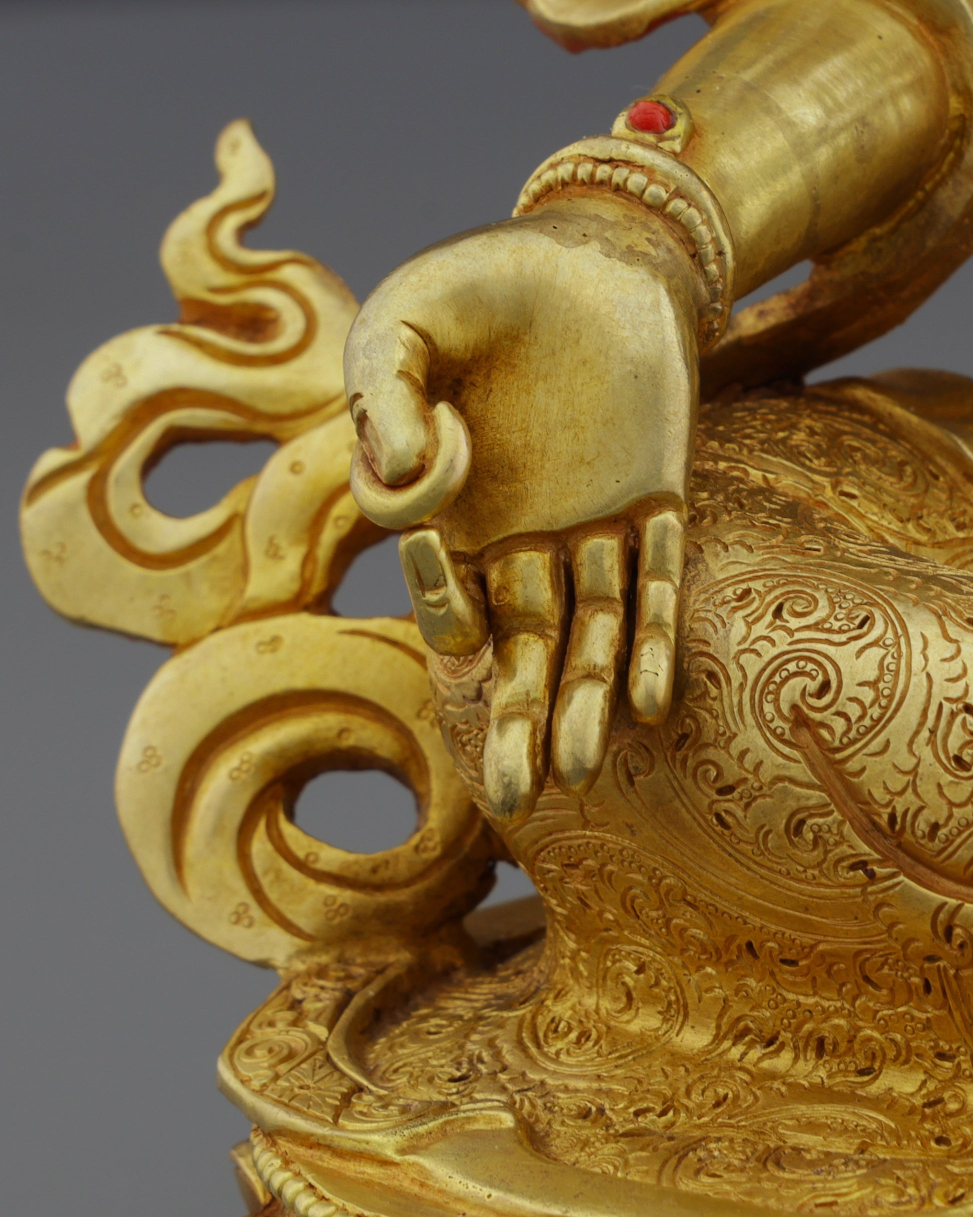 Radiant Green Tara Statue | The Compassionate Protectress in Pure Gold - Authentic Handcrafted Statue