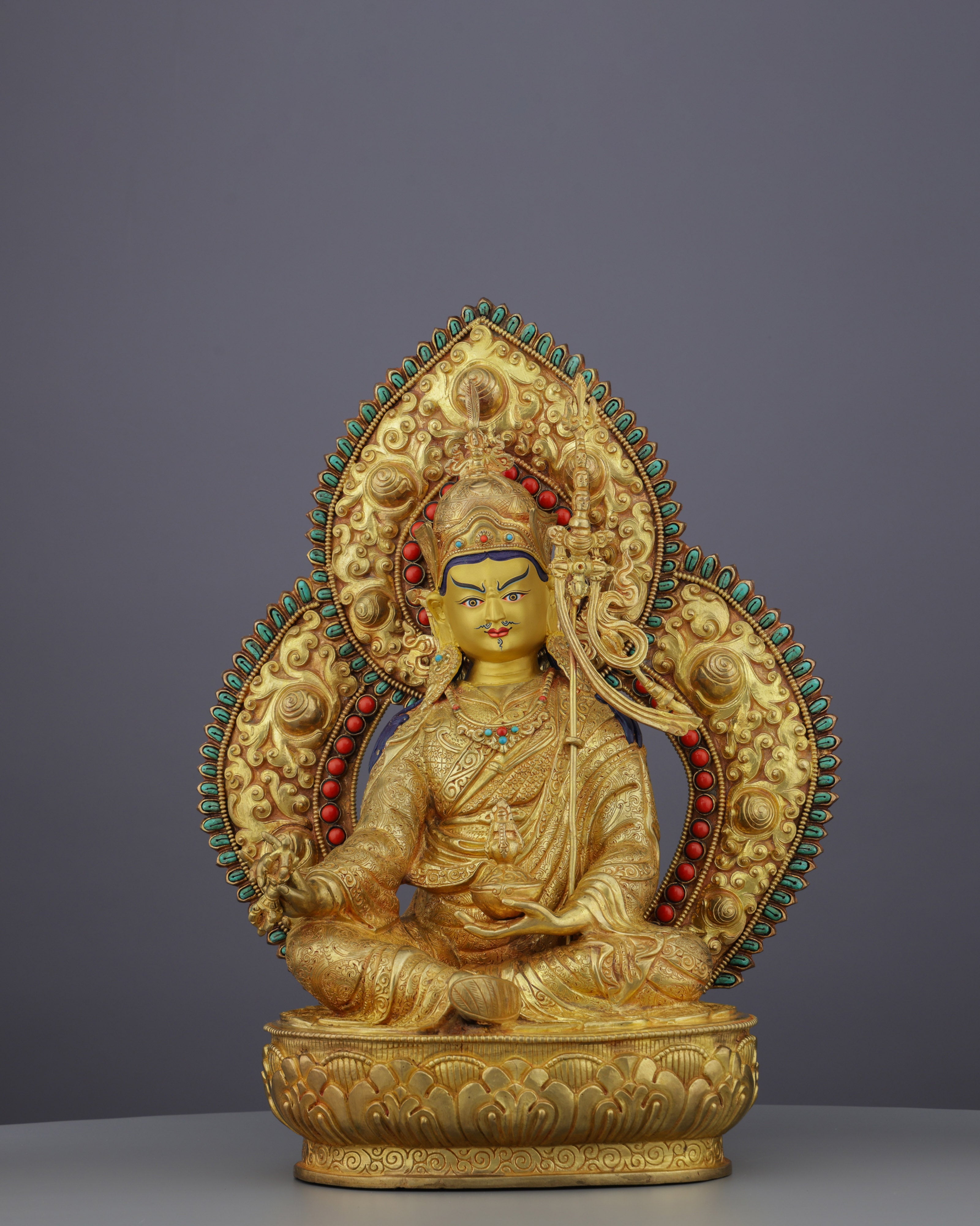 Lotus-Born Master | Breathtaking Nepalese Guru Rinpoche Statue - The Precious Teacher of Tibet