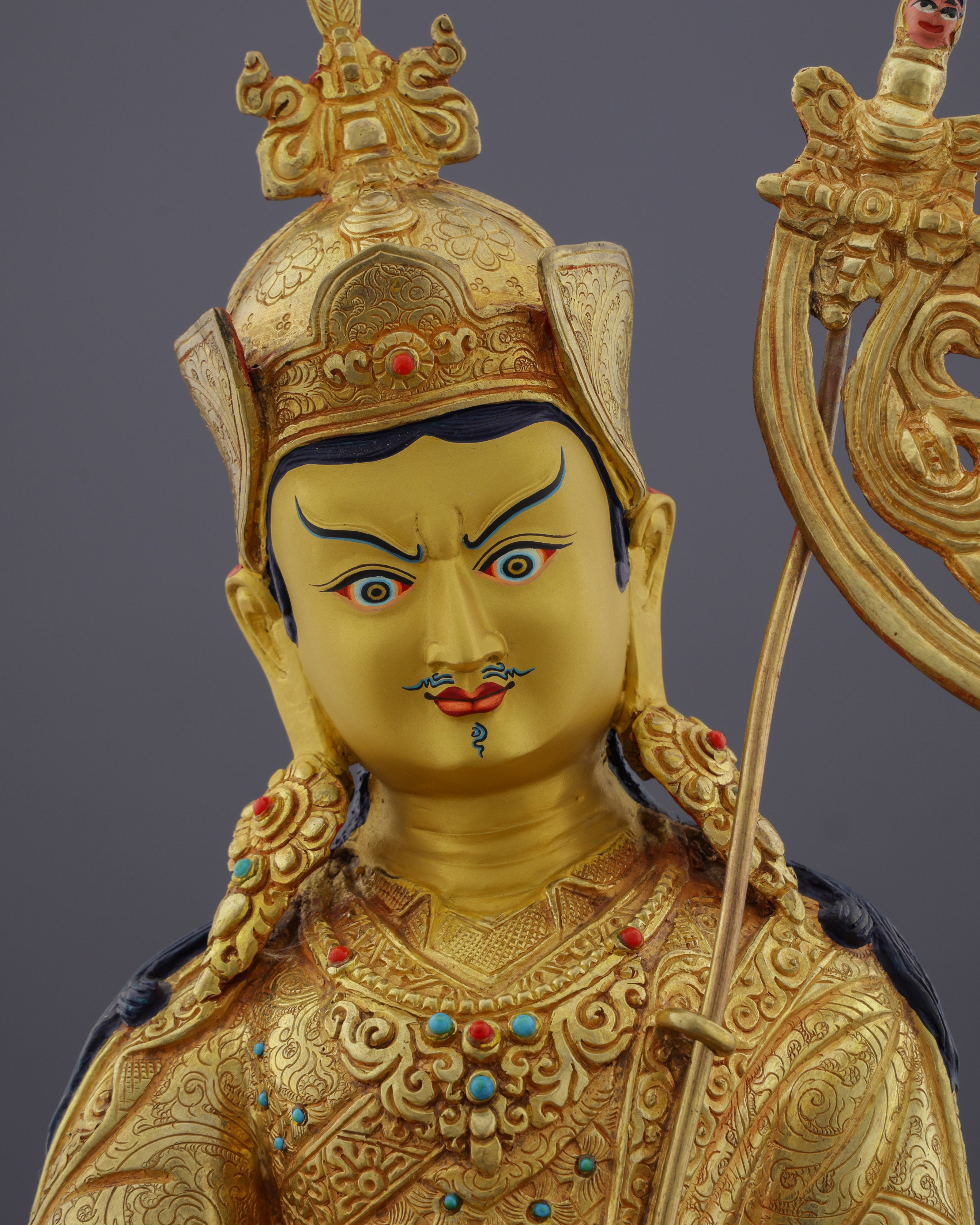 Timeless Treasure | Majestic Nepalese Guru Rinpoche Statue - The Second Buddha's Divine Presence