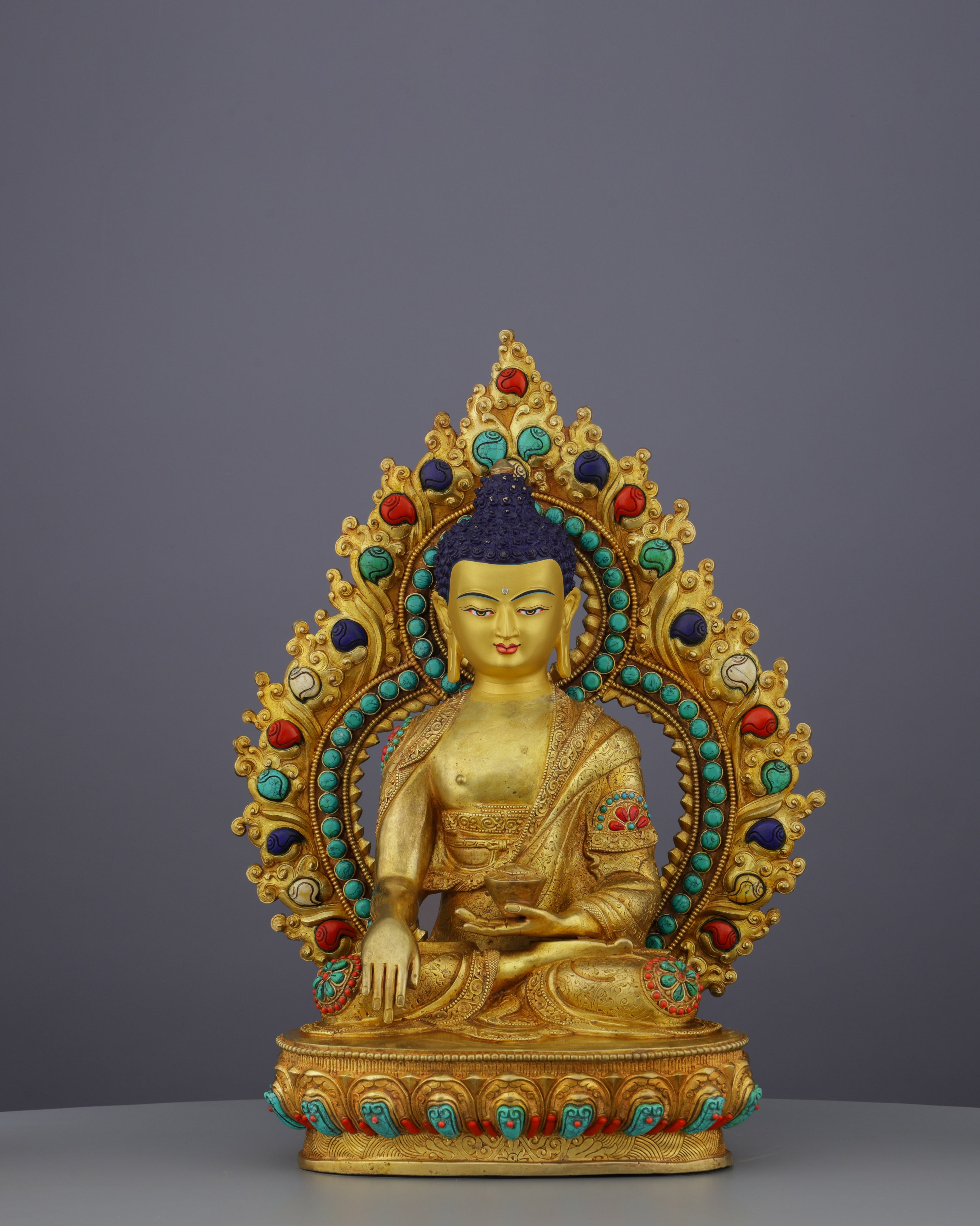Enlightened Splendor | Exquisite Nepalese Sakyamuni Buddha Statue - The Awakened One's Timeless Grace