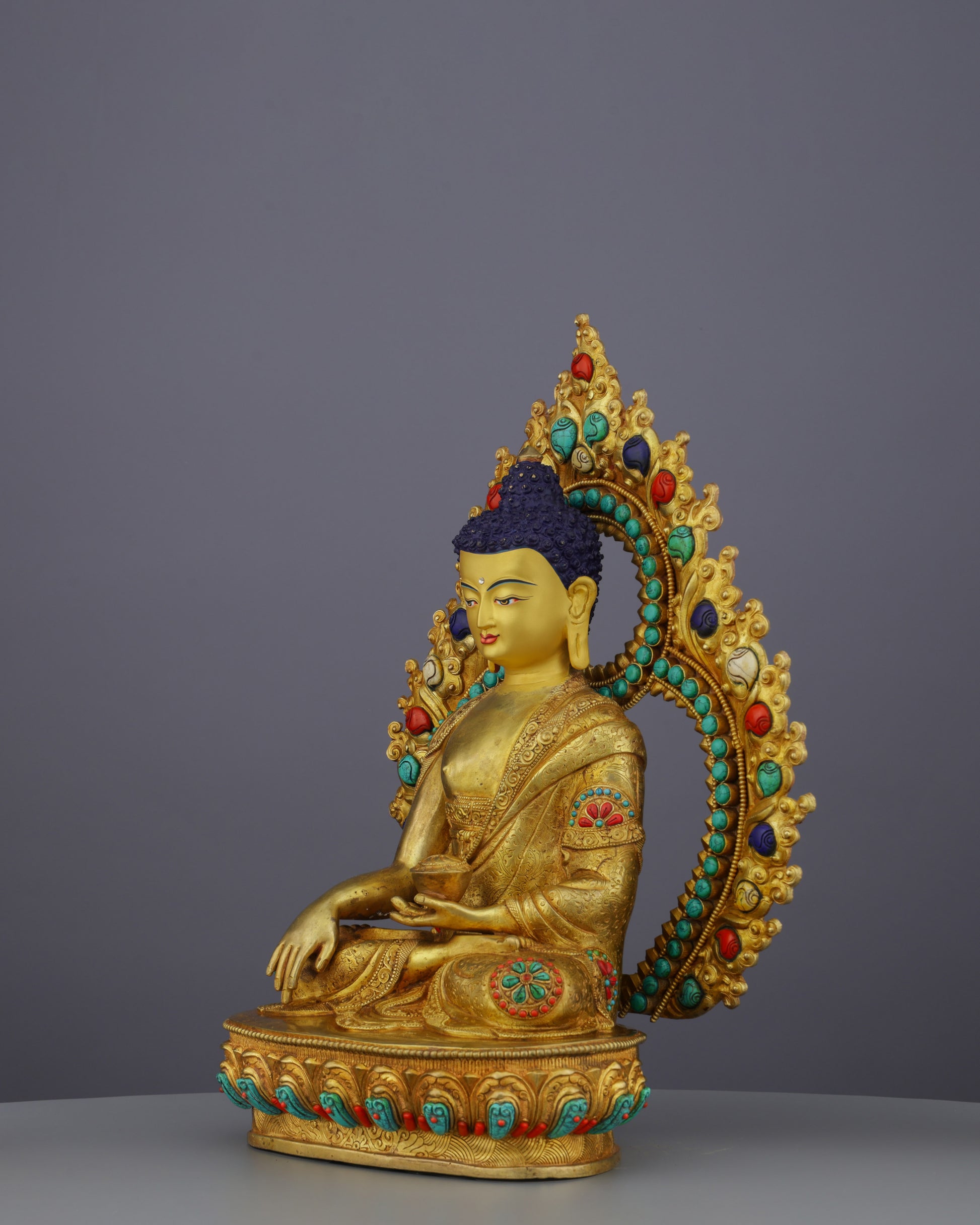 Enlightened Splendor | Exquisite Nepalese Sakyamuni Buddha Statue - The Awakened One's Timeless Grace - Authentic Handcrafted Statue