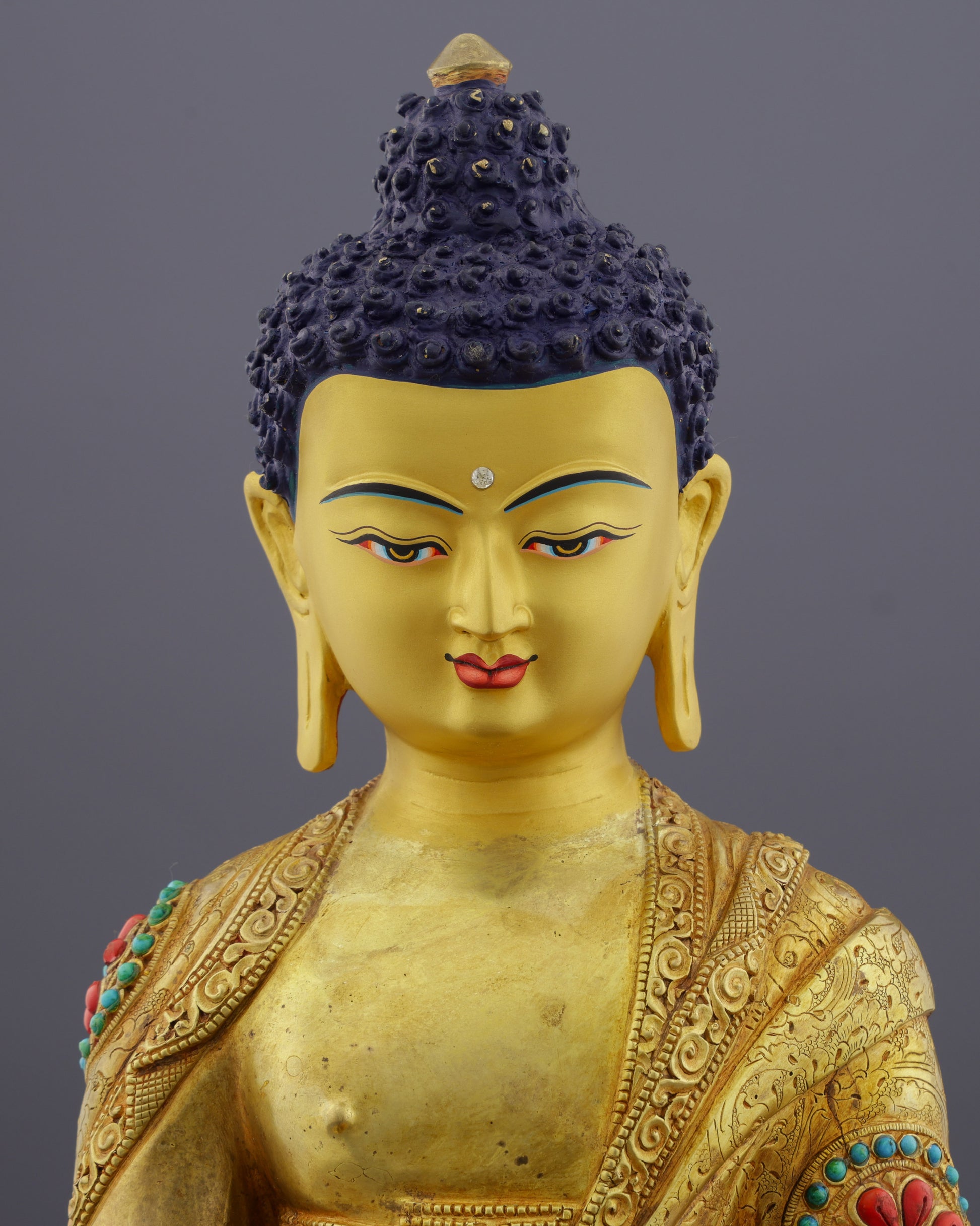 Enlightened Splendor | Exquisite Nepalese Sakyamuni Buddha Statue - The Awakened One's Timeless Grace - Authentic Handcrafted Statue