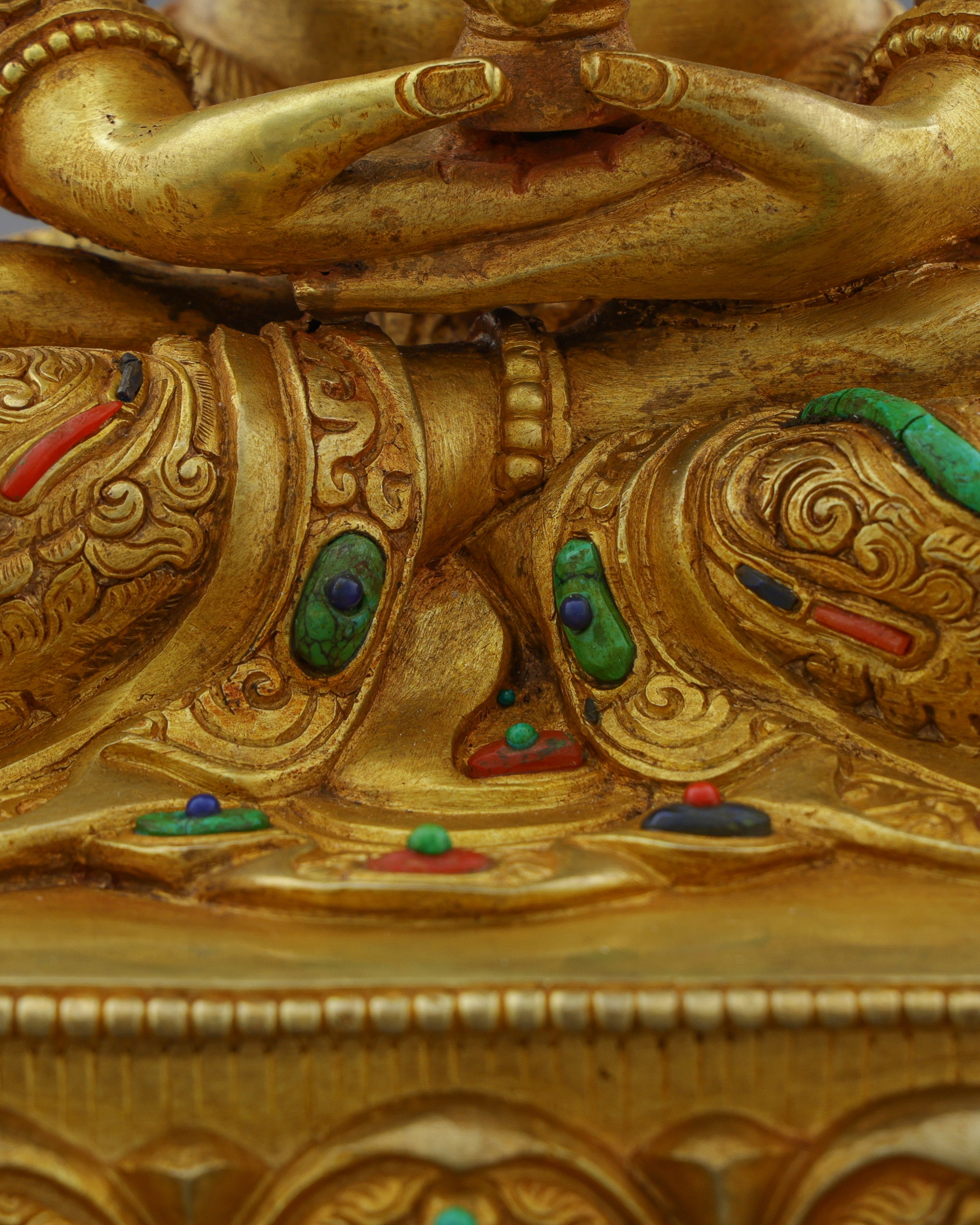 Eternal Radiance | Nepalese Handcrafted 24K Gold Gilded Amitayus Statue – A Masterpiece of Longevity and Wisdom