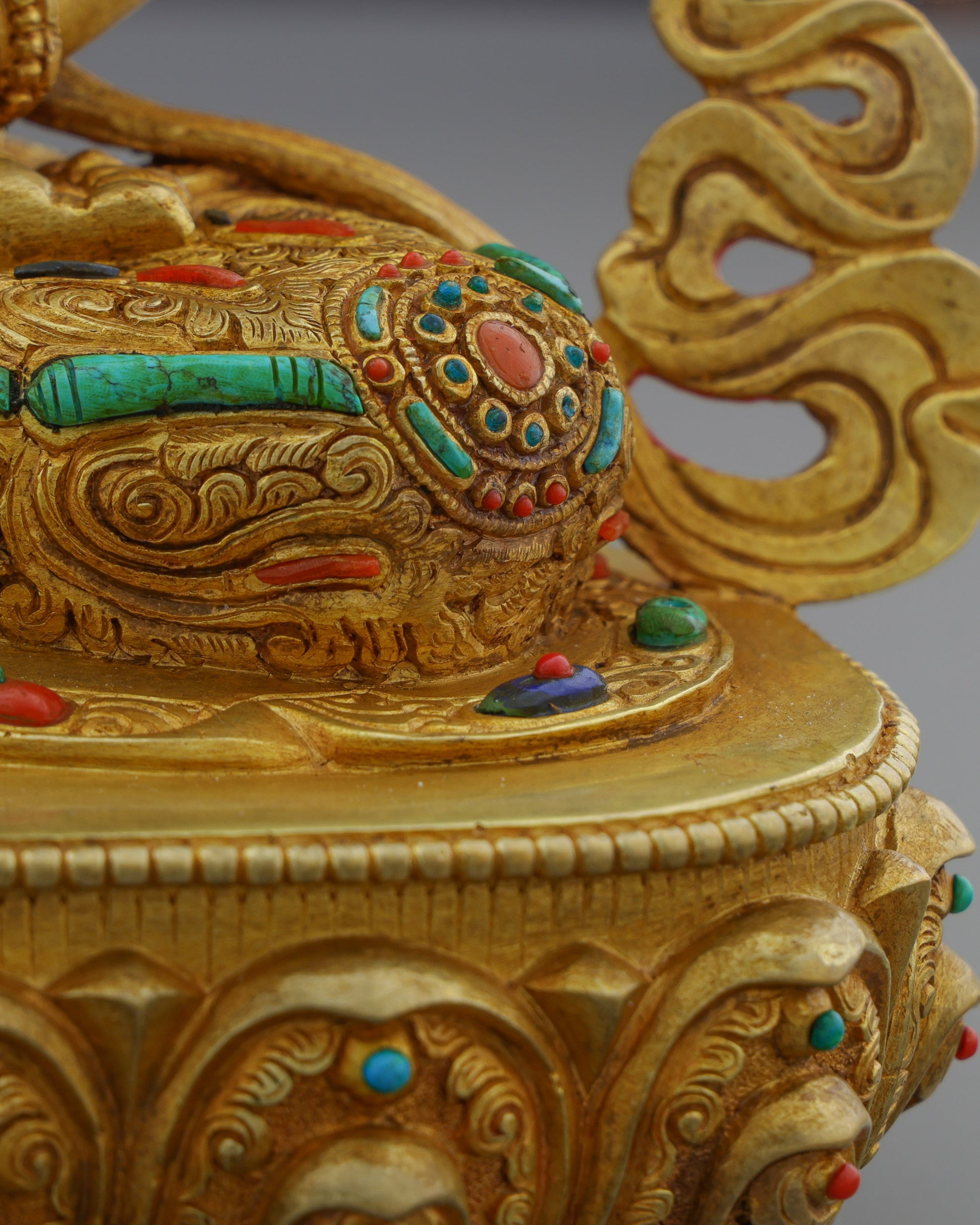 Eternal Radiance | Nepalese Handcrafted 24K Gold Gilded Amitayus Statue – A Masterpiece of Longevity and Wisdom - Authentic Handcrafted Statue