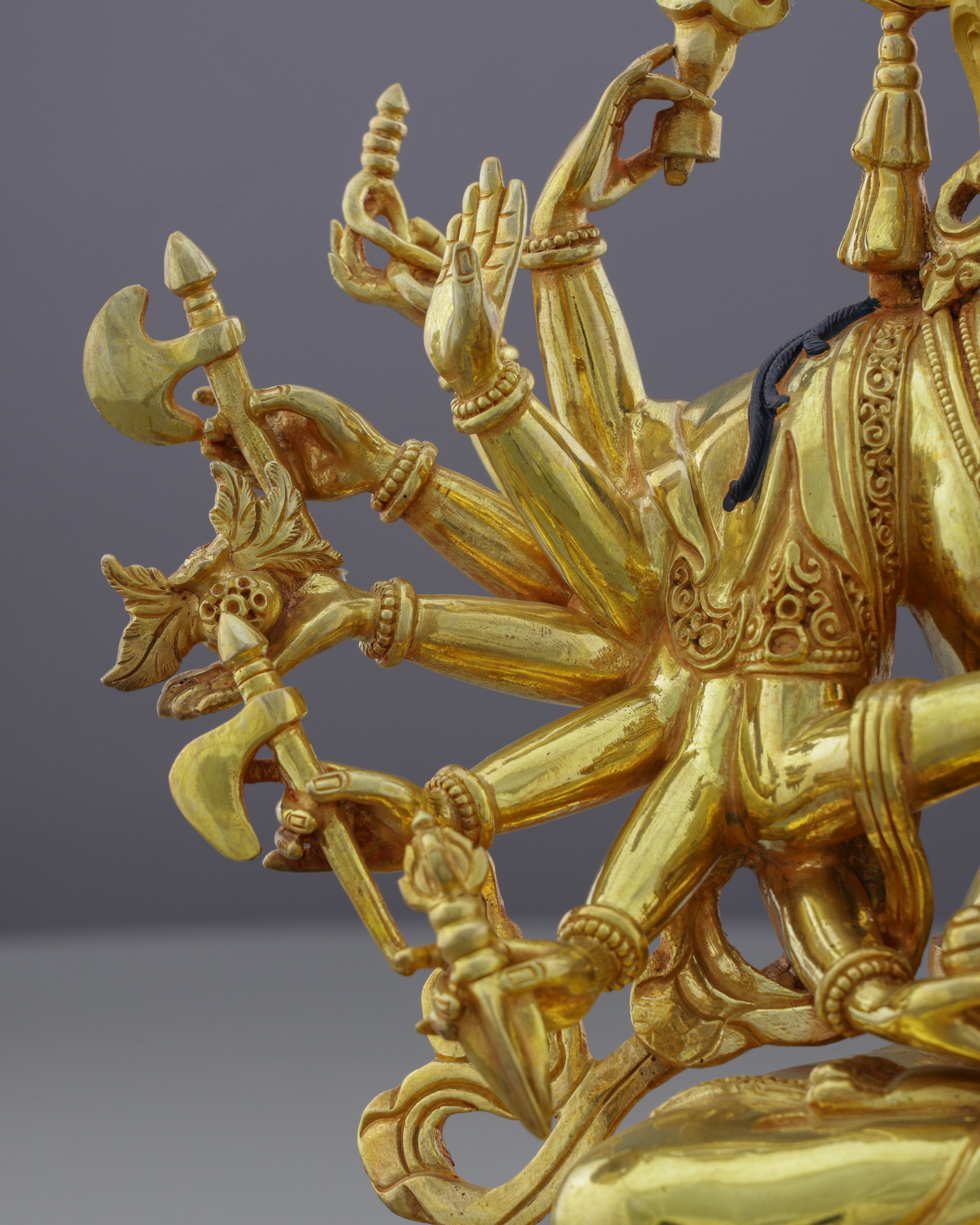 Divine Compassion in Gold | Nepalese Handcrafted 24K Gilded Cundi Bodhisattva – Guardian of Protection and Wisdom