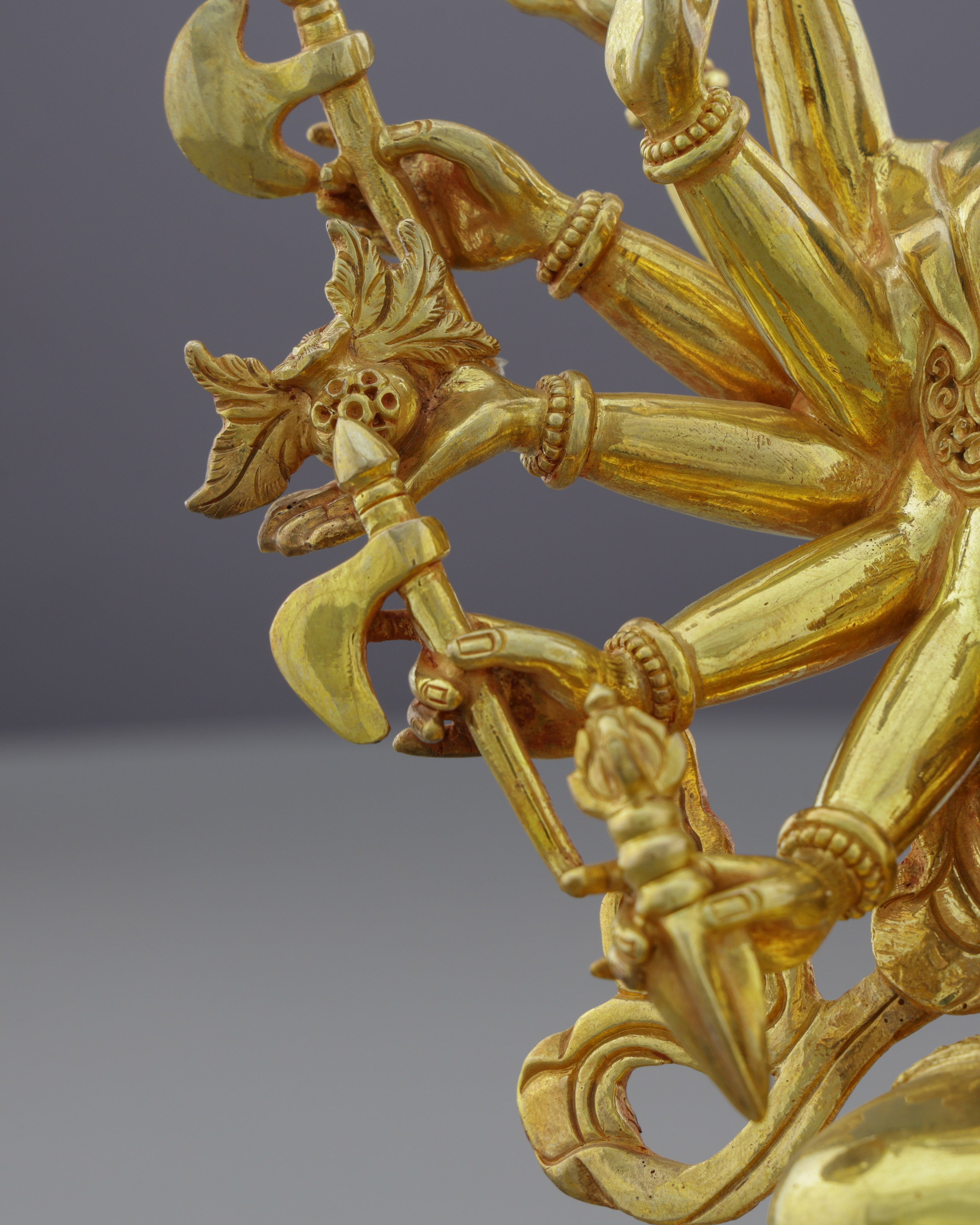 Divine Compassion in Gold | Nepalese Handcrafted 24K Gilded Cundi Bodhisattva – Guardian of Protection and Wisdom