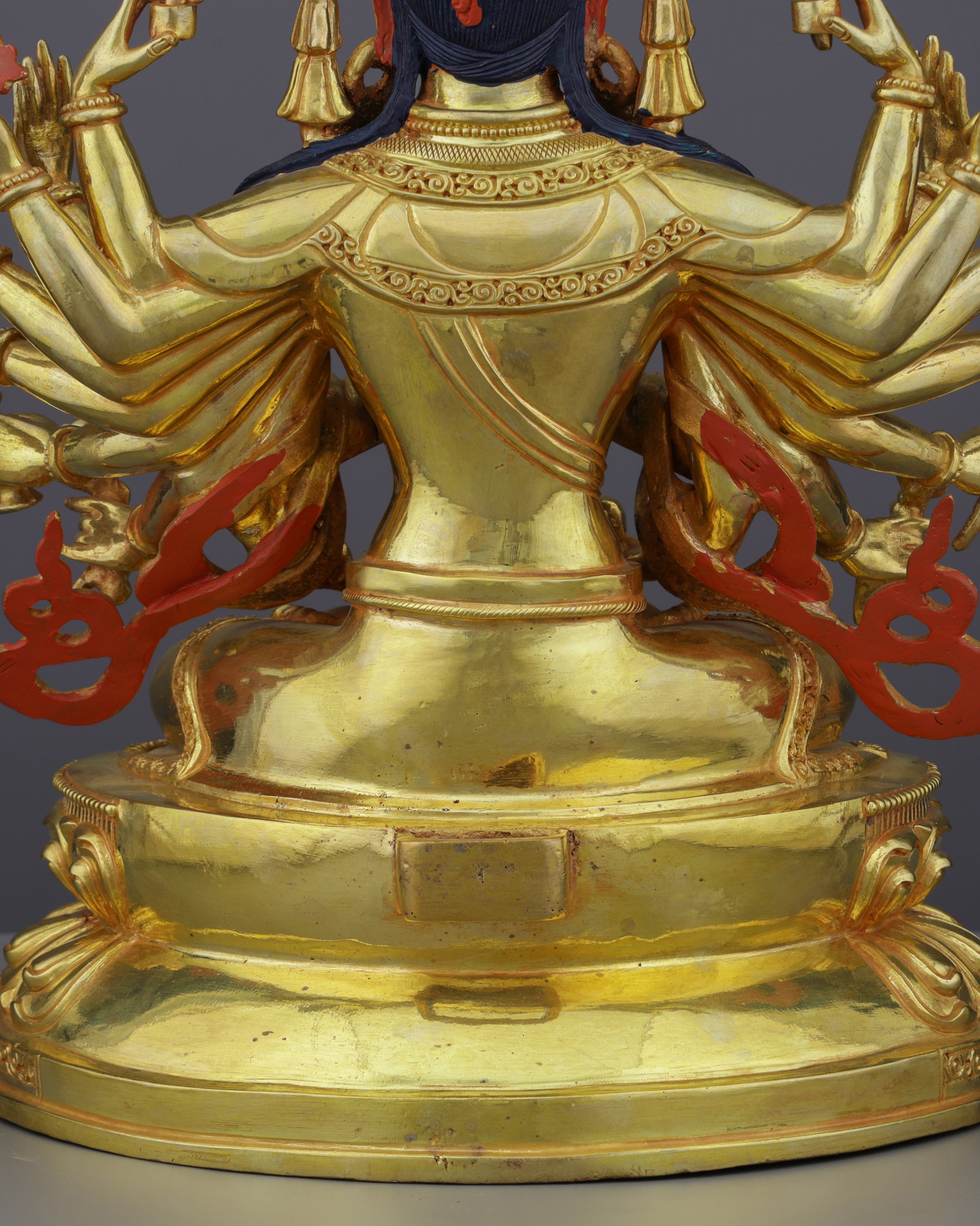 Divine Compassion in Gold | Nepalese Handcrafted 24K Gilded Cundi Bodhisattva – Guardian of Protection and Wisdom