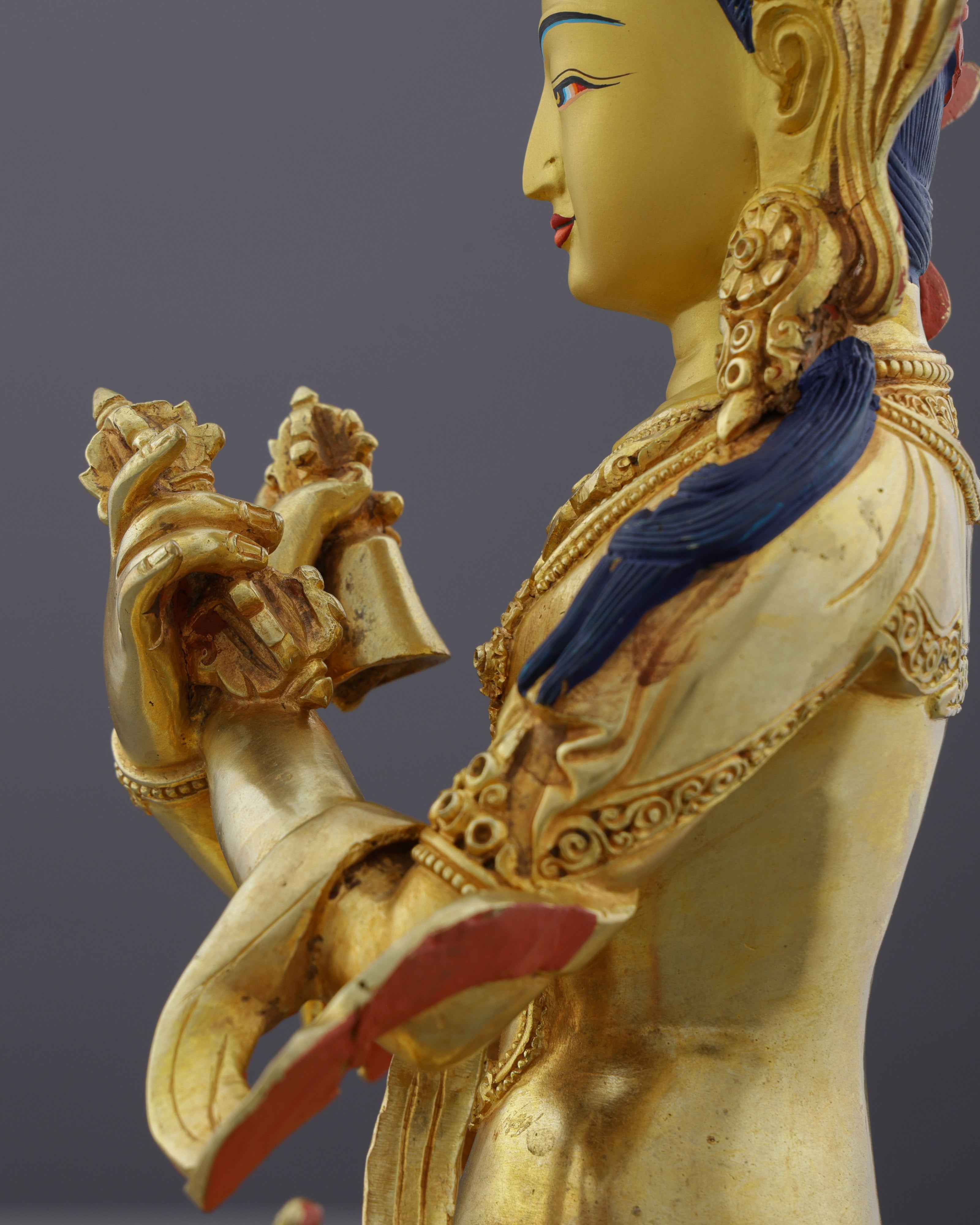 Primordial Wisdom Embodied | Nepalese Handcrafted 24K Gold Gilded Vajradhara – Supreme Buddha of Tantric Enlightenment