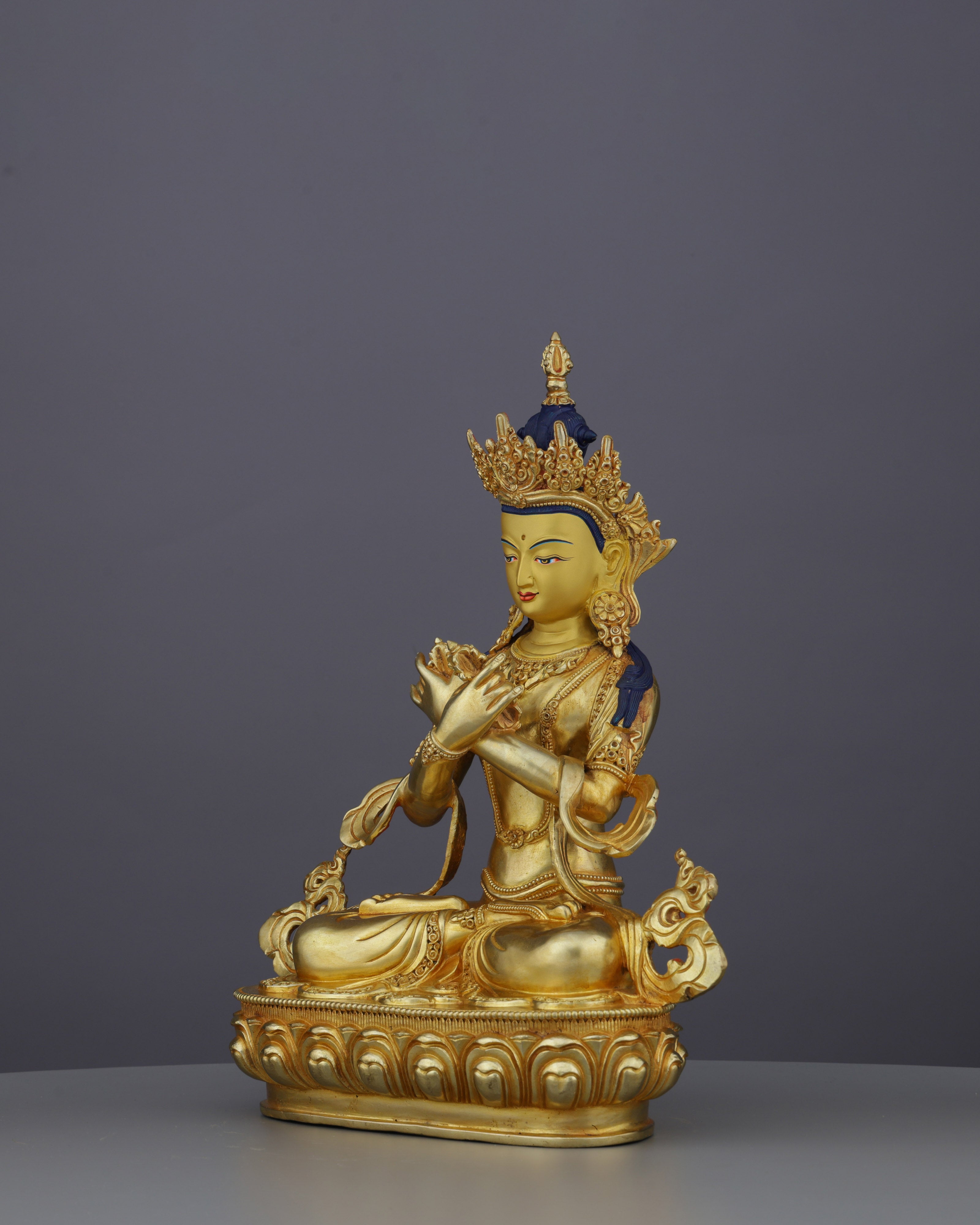 Primordial Wisdom Embodied | Nepalese Handcrafted 24K Gold Gilded Vajradhara – Supreme Buddha of Tantric Enlightenment