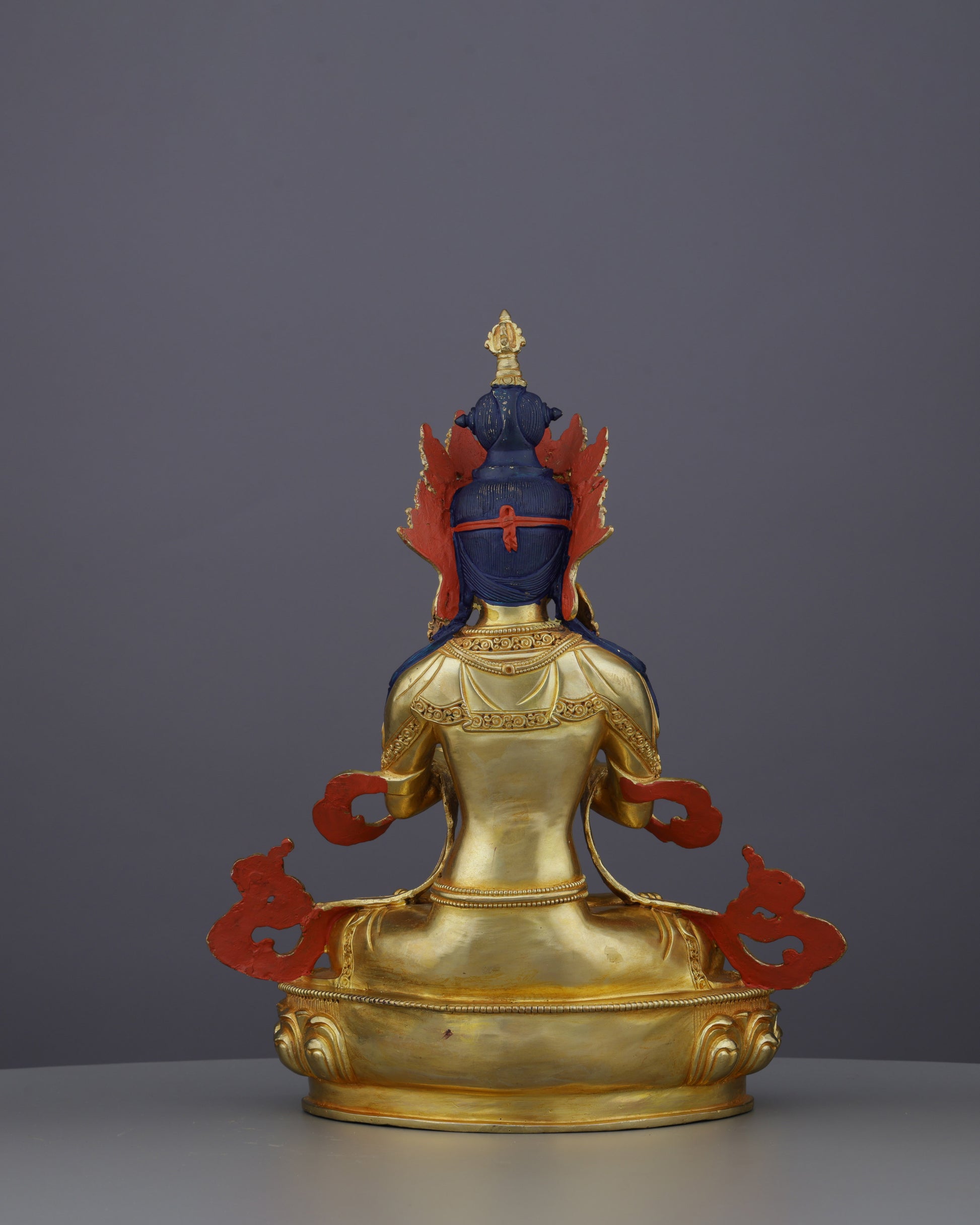 Primordial Wisdom Embodied | Nepalese Handcrafted 24K Gold Gilded Vajradhara – Supreme Buddha of Tantric Enlightenment - Authentic Handcrafted Statue