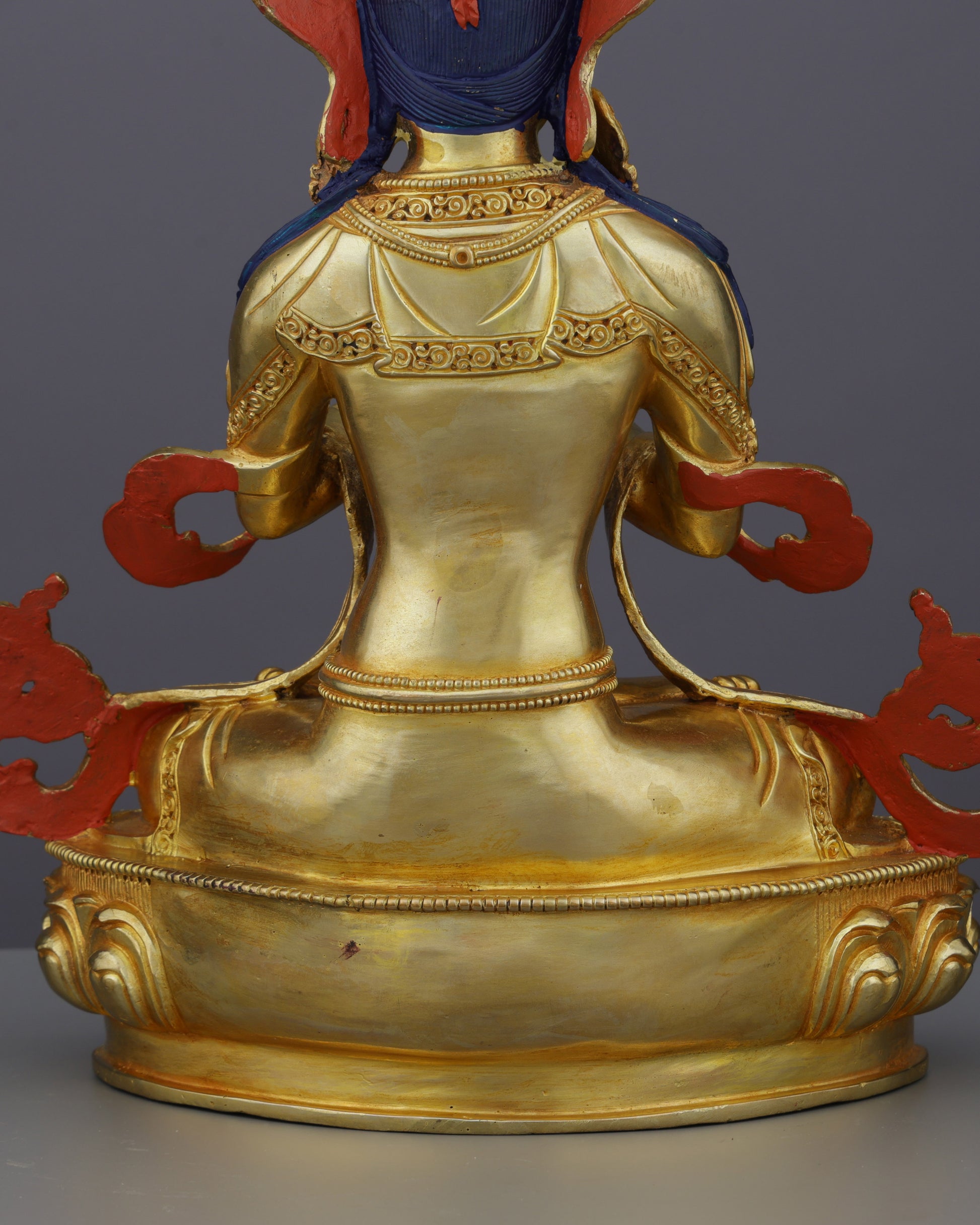 Primordial Wisdom Embodied | Nepalese Handcrafted 24K Gold Gilded Vajradhara – Supreme Buddha of Tantric Enlightenment - Authentic Handcrafted Statue
