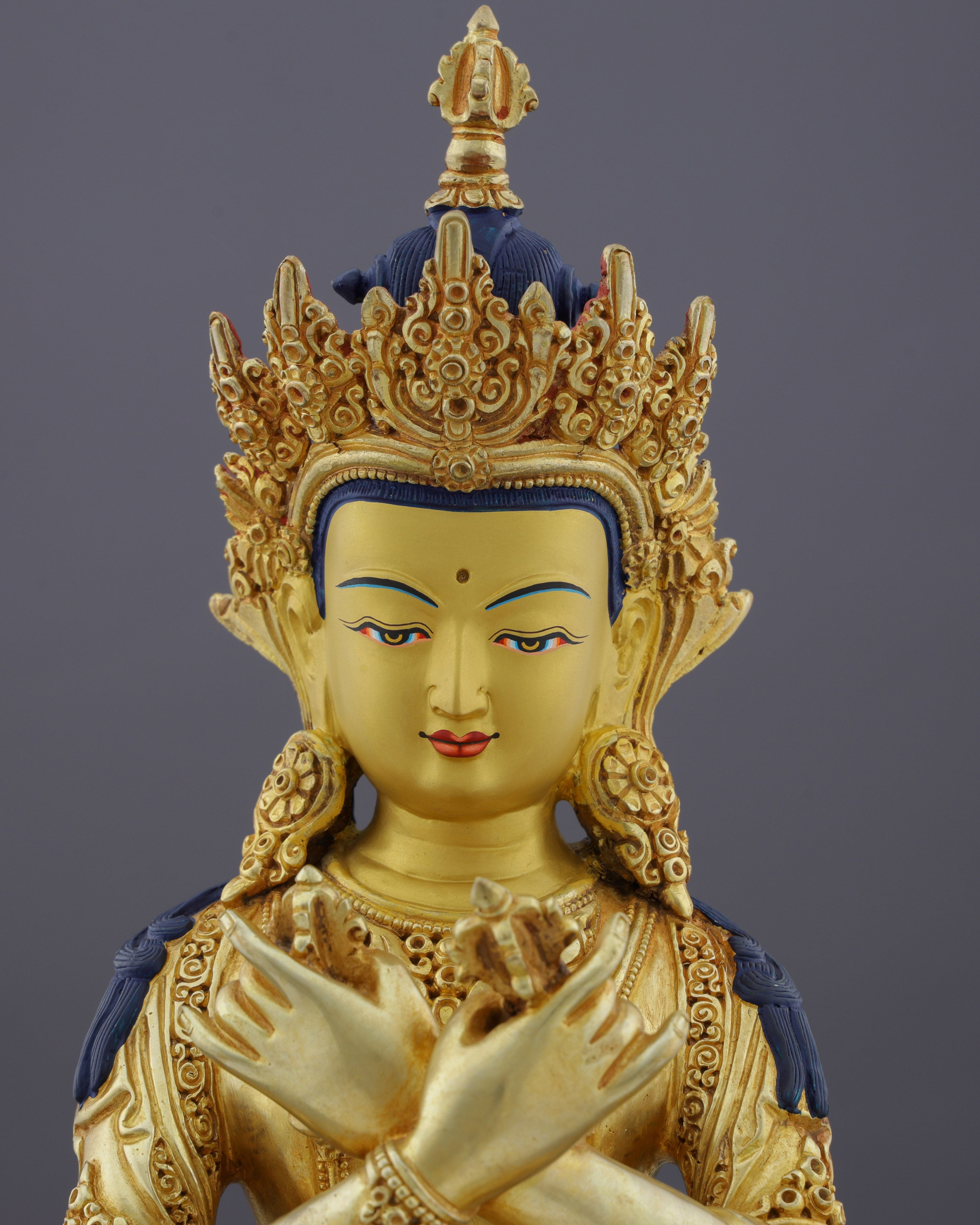 Primordial Wisdom Embodied | Nepalese Handcrafted 24K Gold Gilded Vajradhara – Supreme Buddha of Tantric Enlightenment