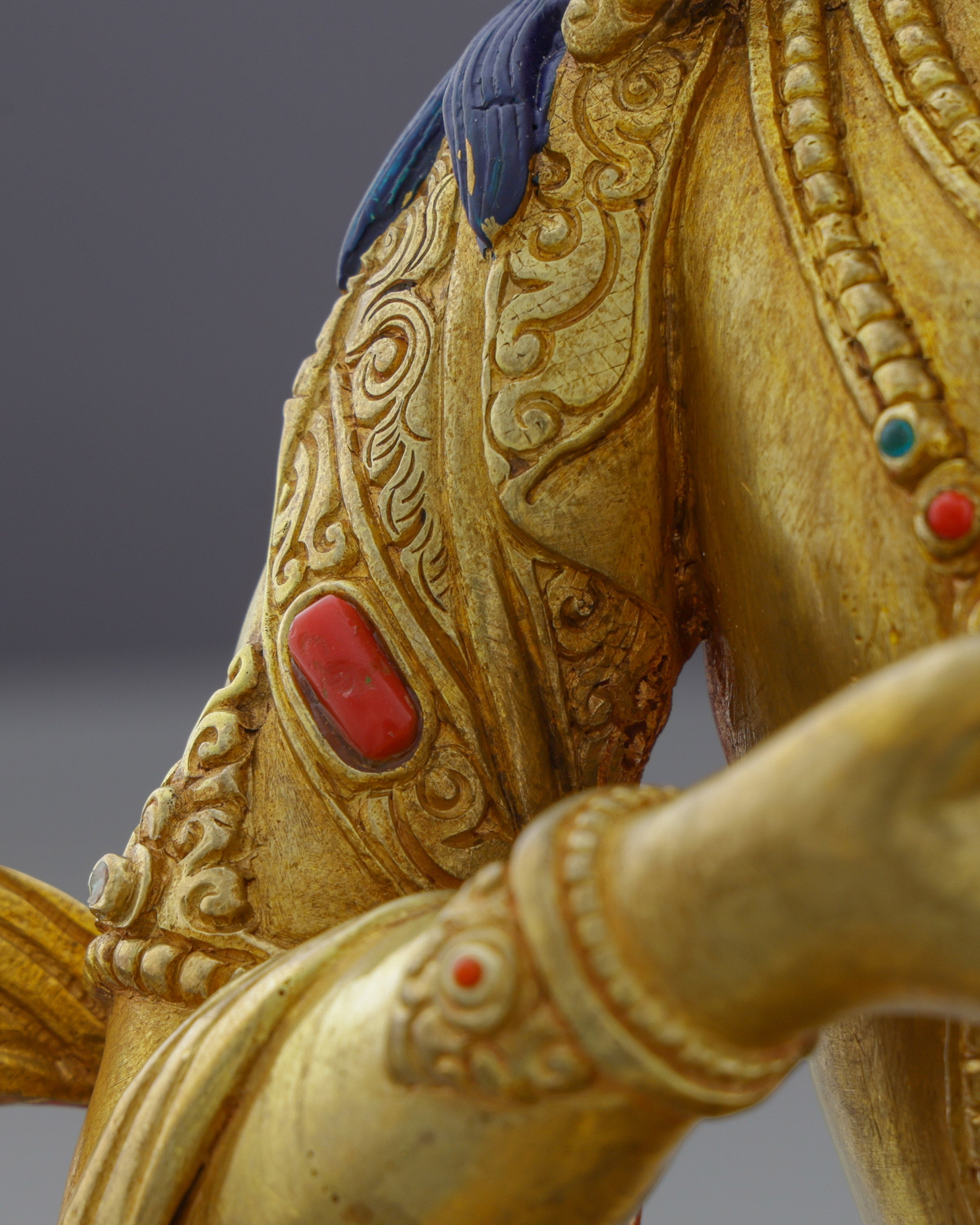 Pure Diamond Being | Nepalese Handcrafted 24K Gold Gilded Vajrasattva – Buddha of Purification and Spiritual Renewal