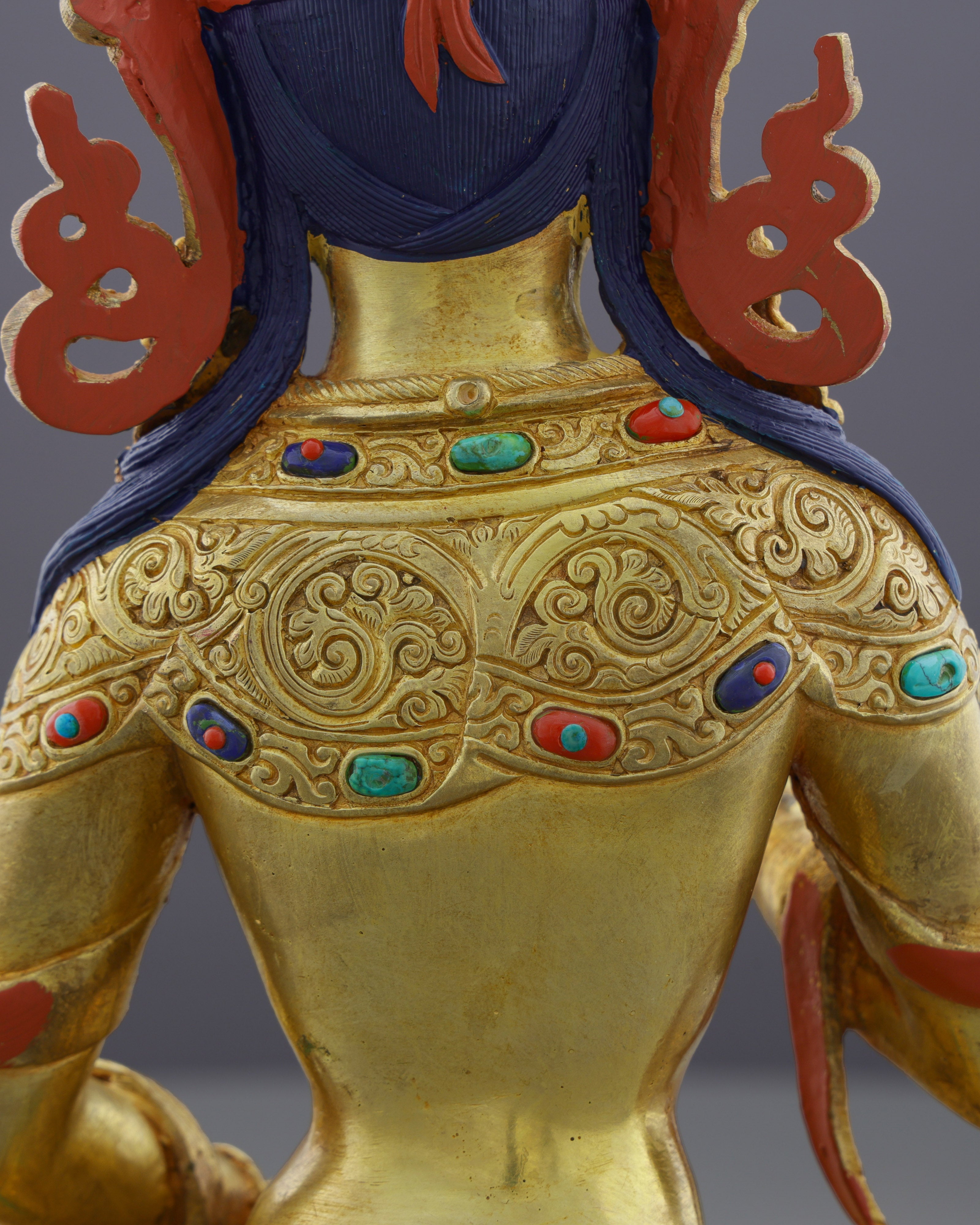 Pure Diamond Being | Nepalese Handcrafted 24K Gold Gilded Vajrasattva – Buddha of Purification and Spiritual Renewal