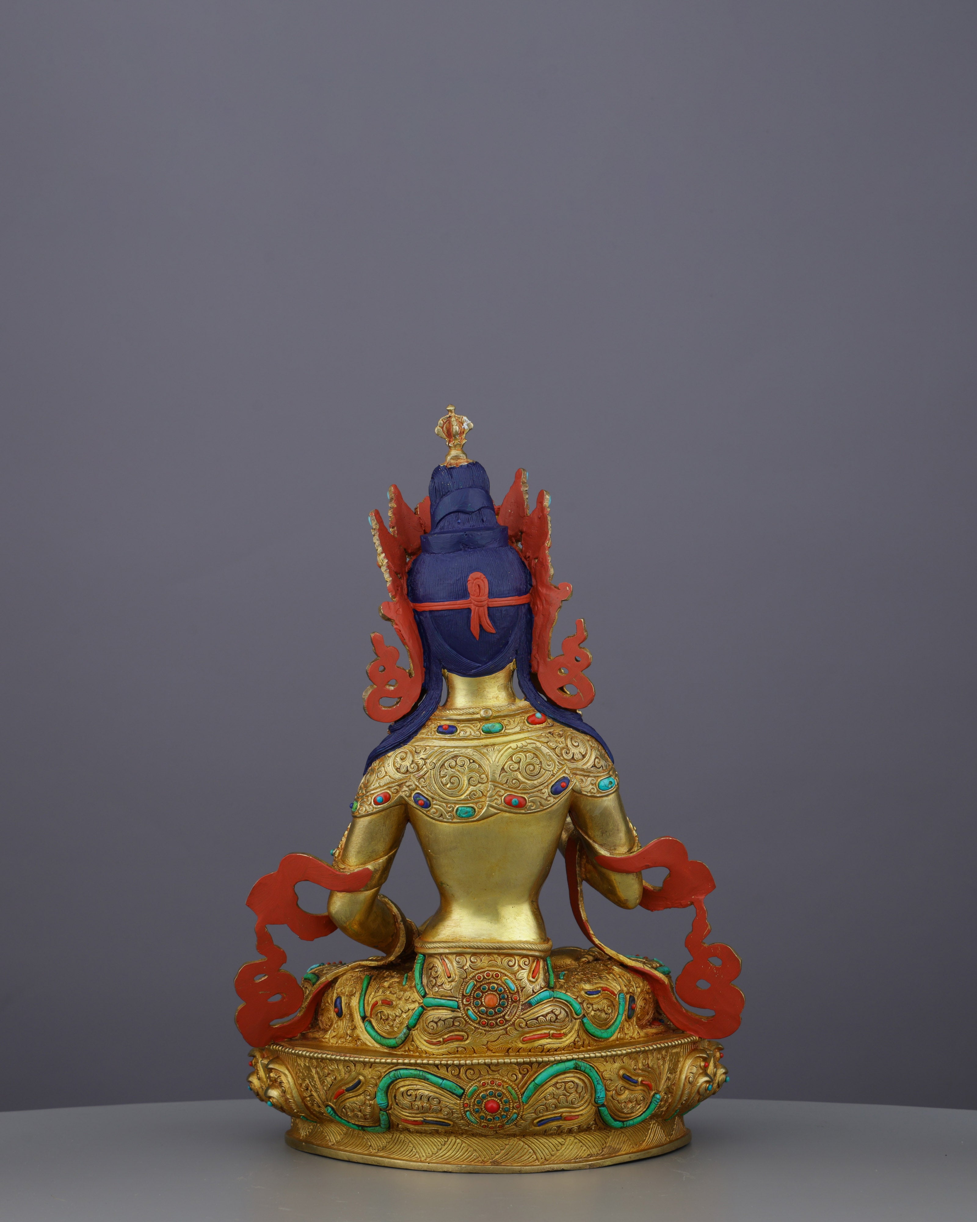 Pure Diamond Being | Nepalese Handcrafted 24K Gold Gilded Vajrasattva – Buddha of Purification and Spiritual Renewal