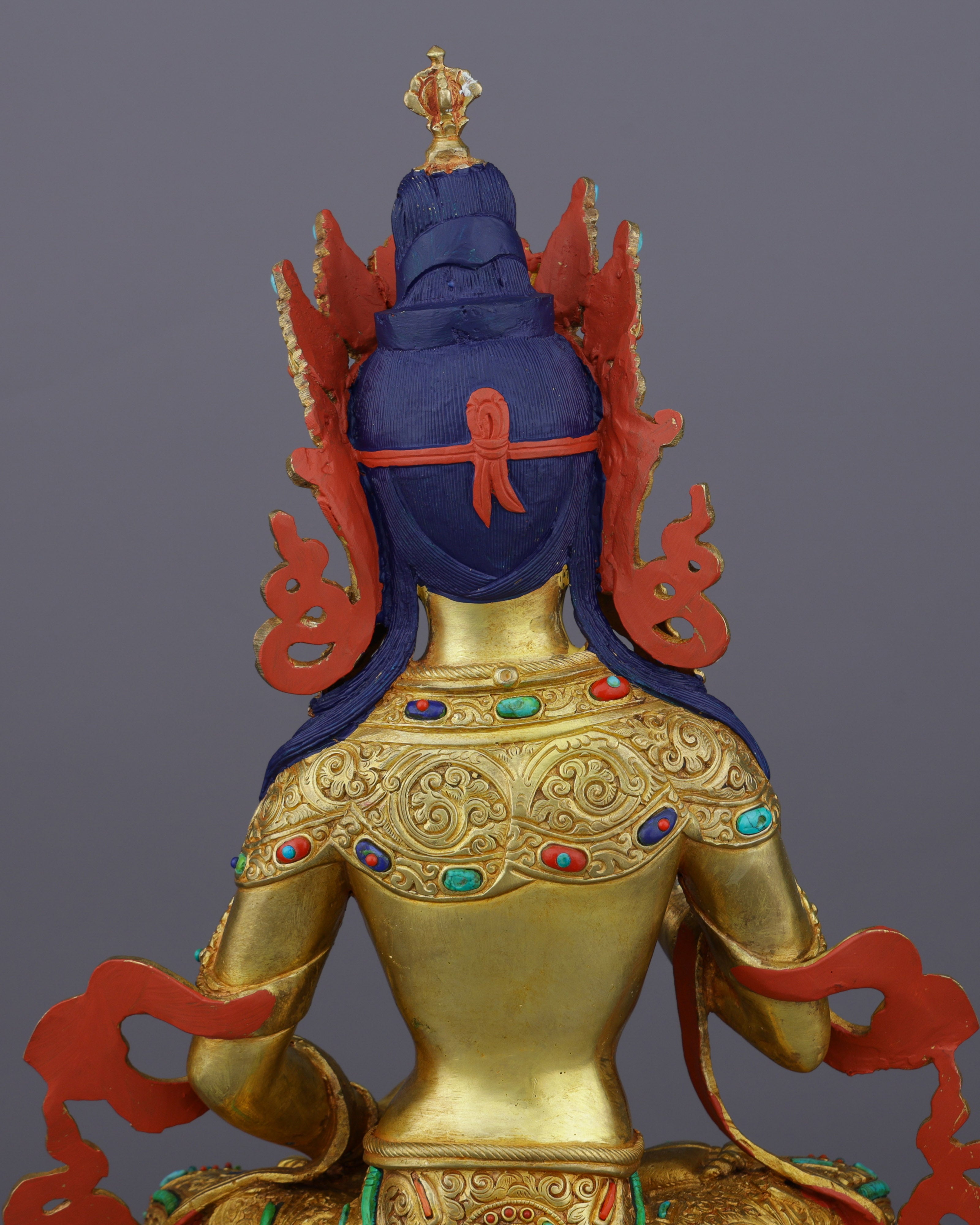 Pure Diamond Being | Nepalese Handcrafted 24K Gold Gilded Vajrasattva – Buddha of Purification and Spiritual Renewal