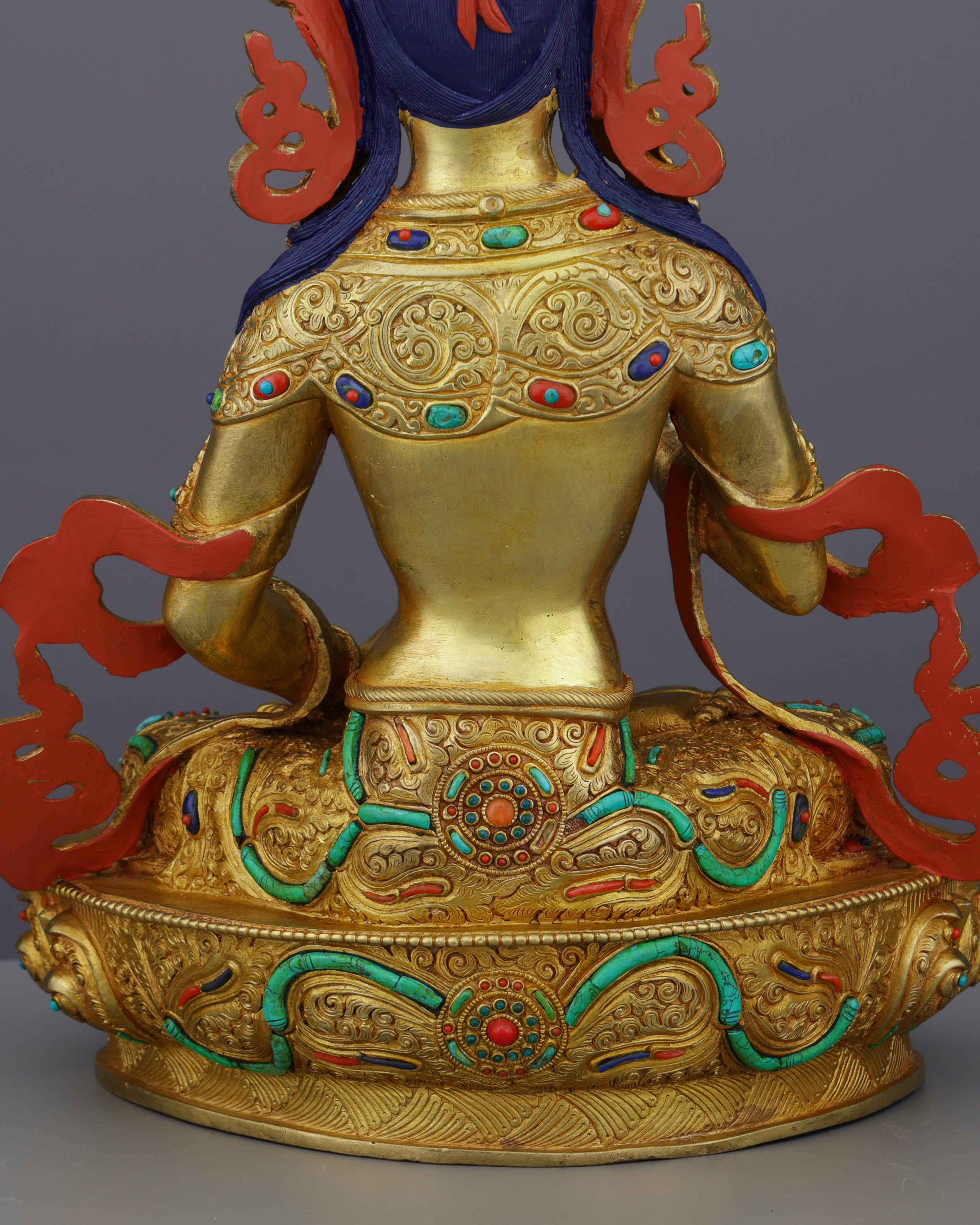 Pure Diamond Being | Nepalese Handcrafted 24K Gold Gilded Vajrasattva – Buddha of Purification and Spiritual Renewal