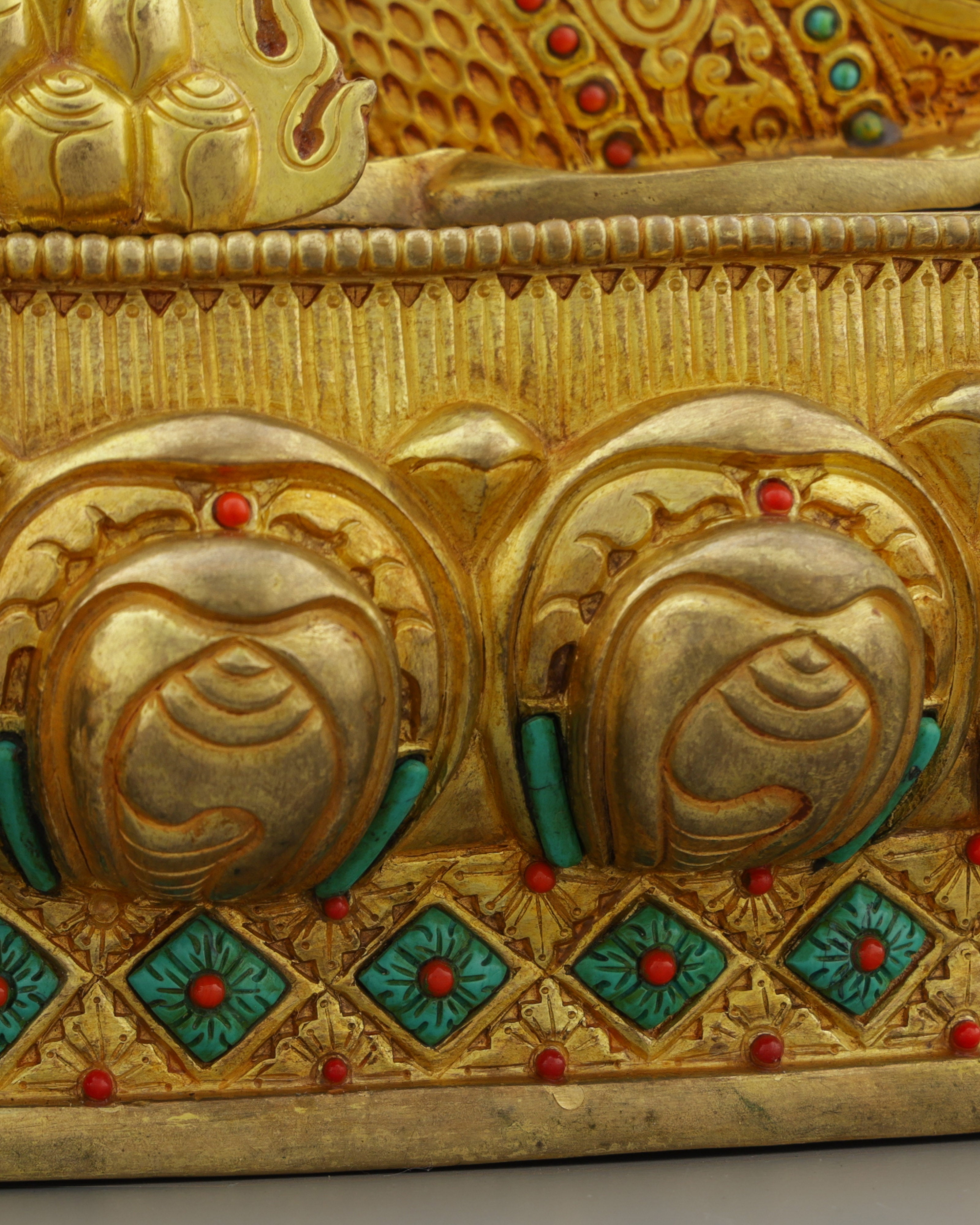 Golden Abundance Guardian | Nepalese Handcrafted 24K Gold Gilded Yellow Dzambhala – Deity of Wealth and Prosperity