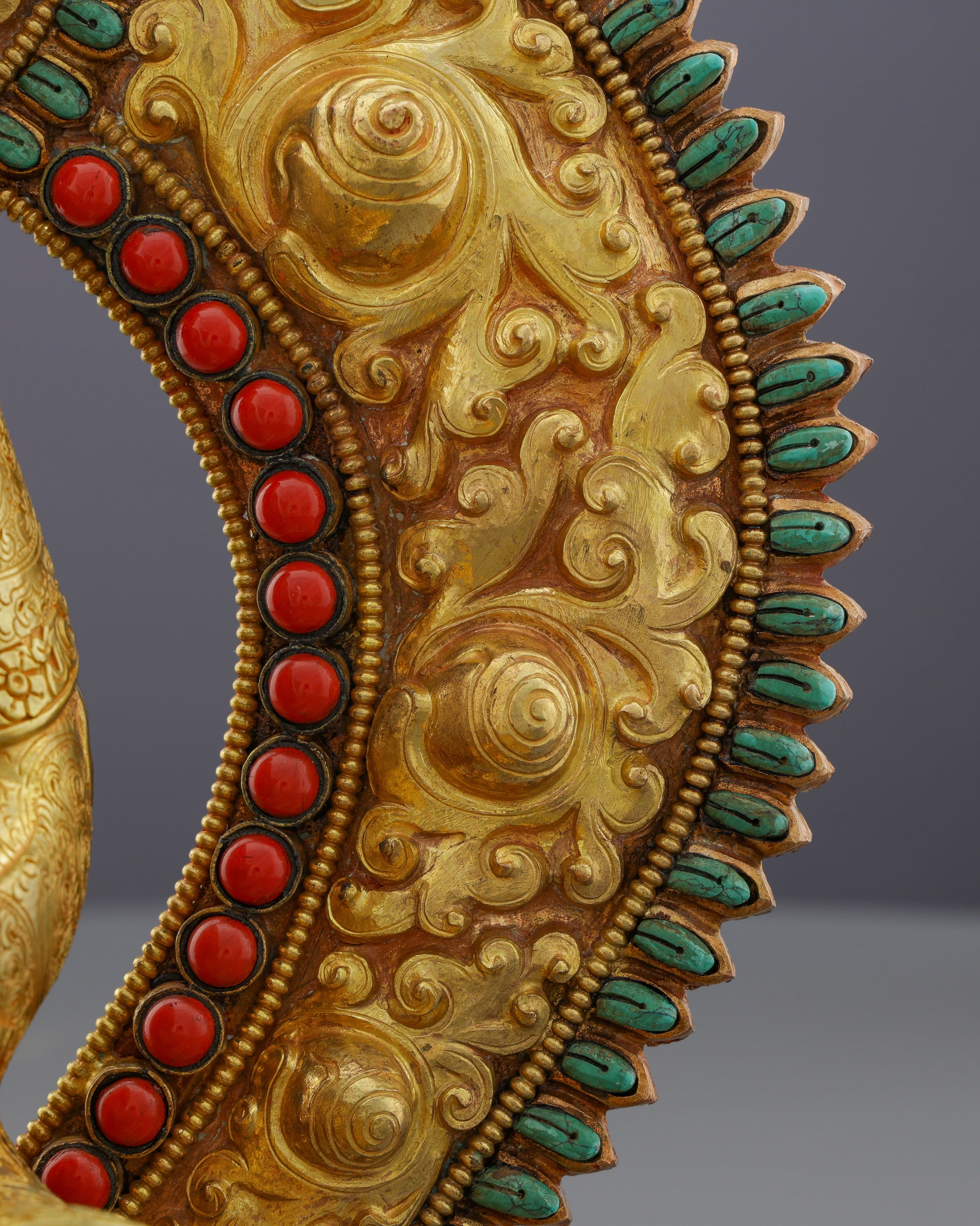 Eternal Enlightenment | Handcrafted 24K Gold Gilded Sakyamuni Buddha Statue from Nepal - Authentic Handcrafted Statue