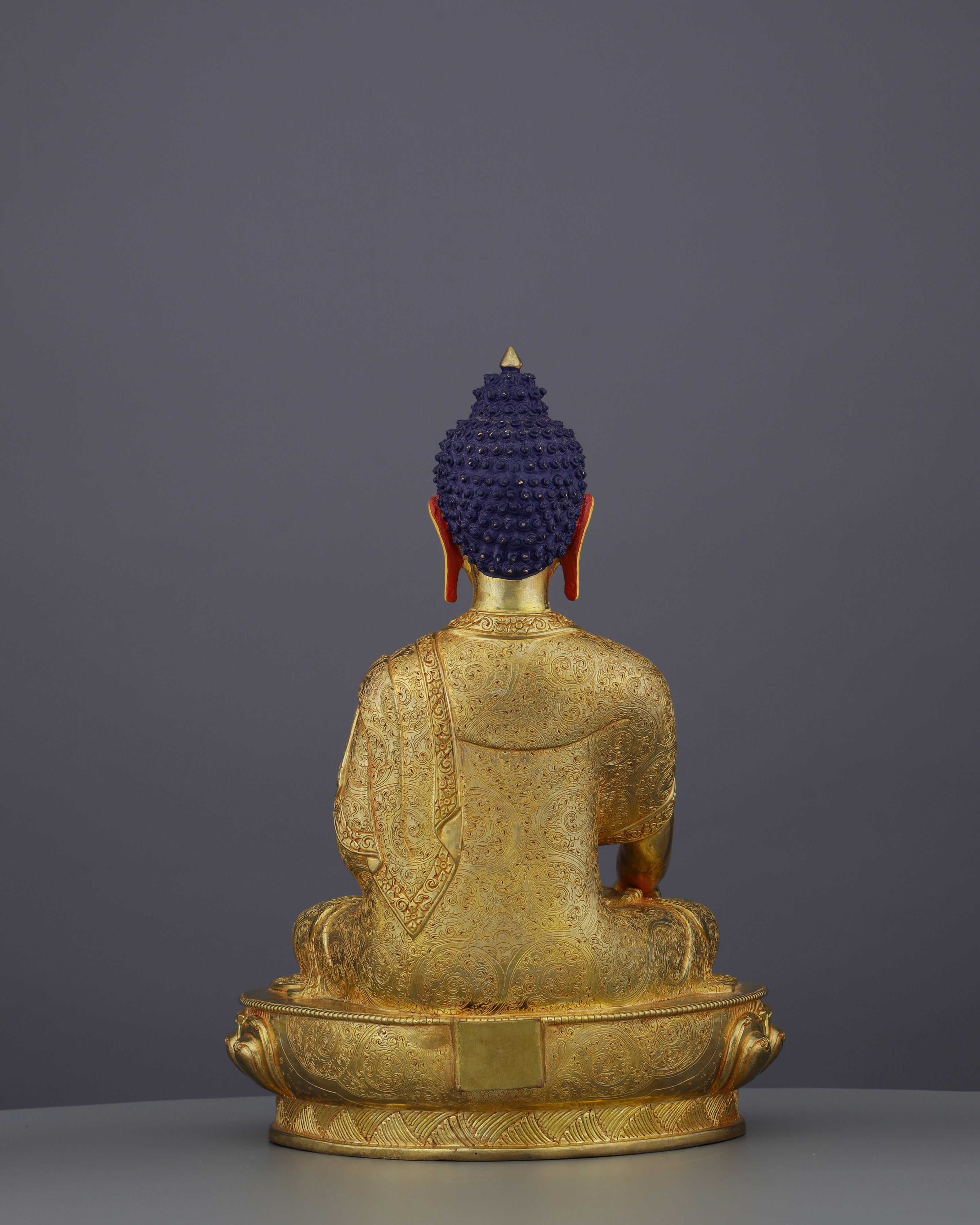 Eternal Enlightenment | Handcrafted 24K Gold Gilded Sakyamuni Buddha Statue from Nepal