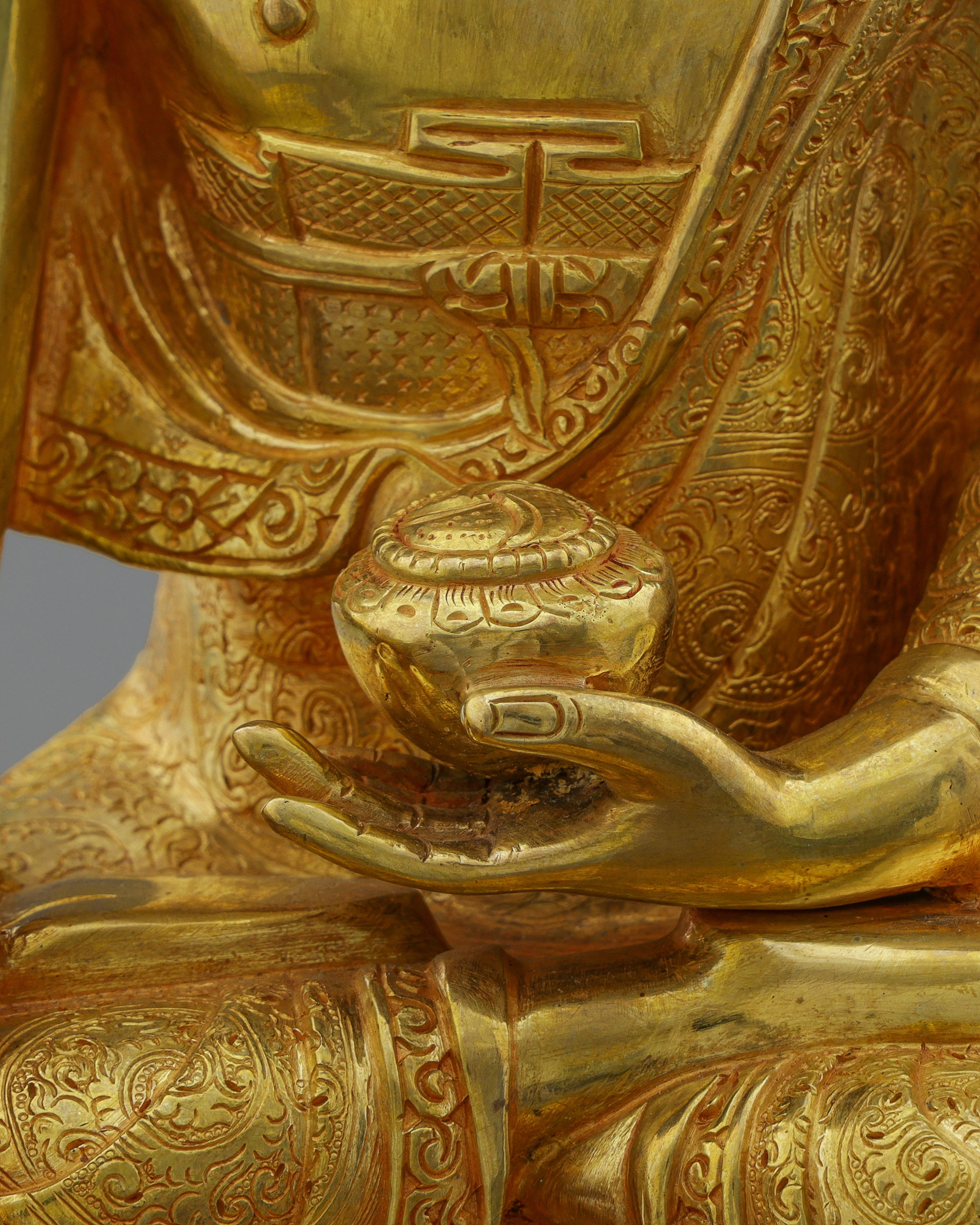 Eternal Enlightenment | Handcrafted 24K Gold Gilded Sakyamuni Buddha Statue from Nepal