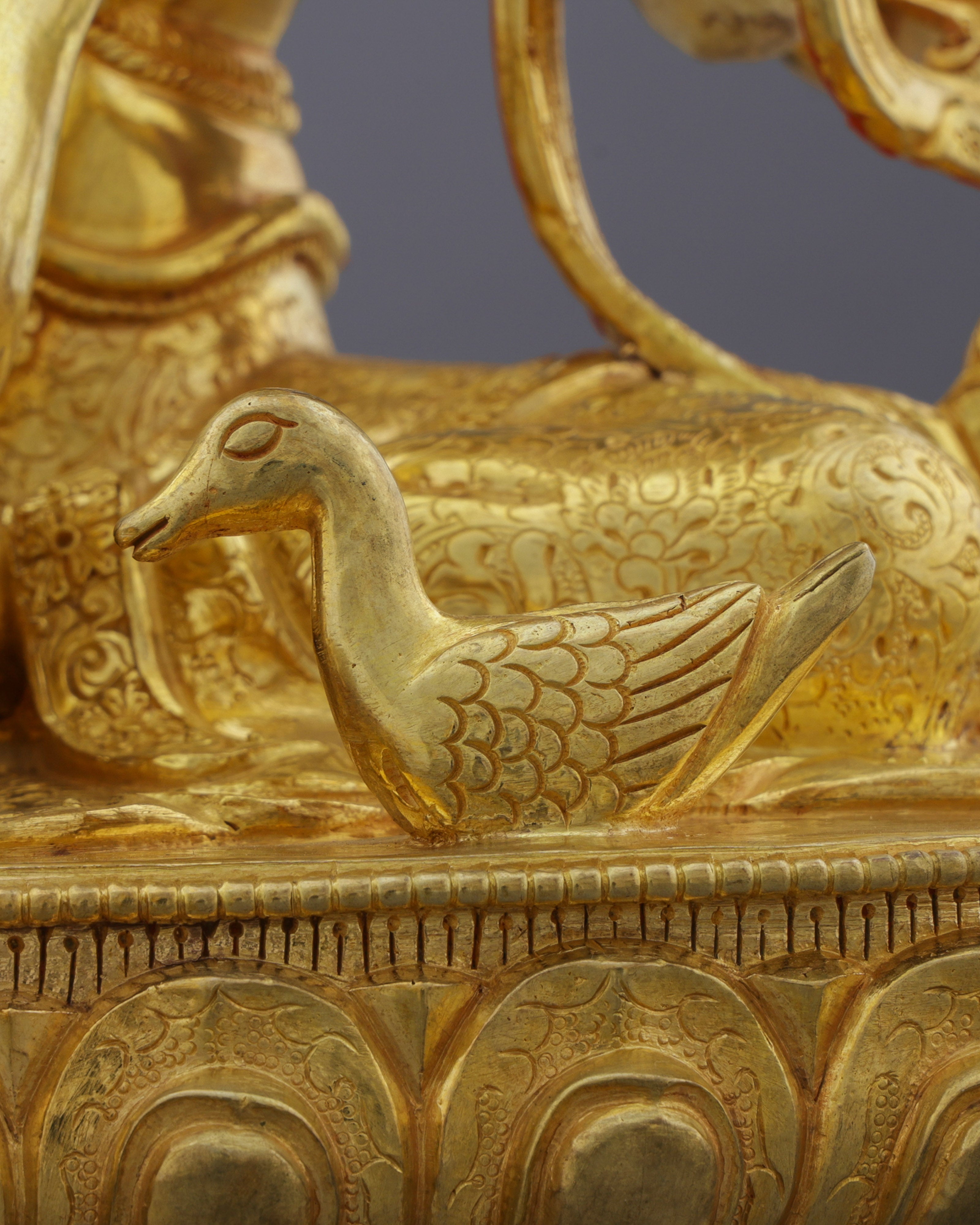 Goddess of Knowledge | Exquisite 24K Gold Gilded Saraswati Statue from Nepal